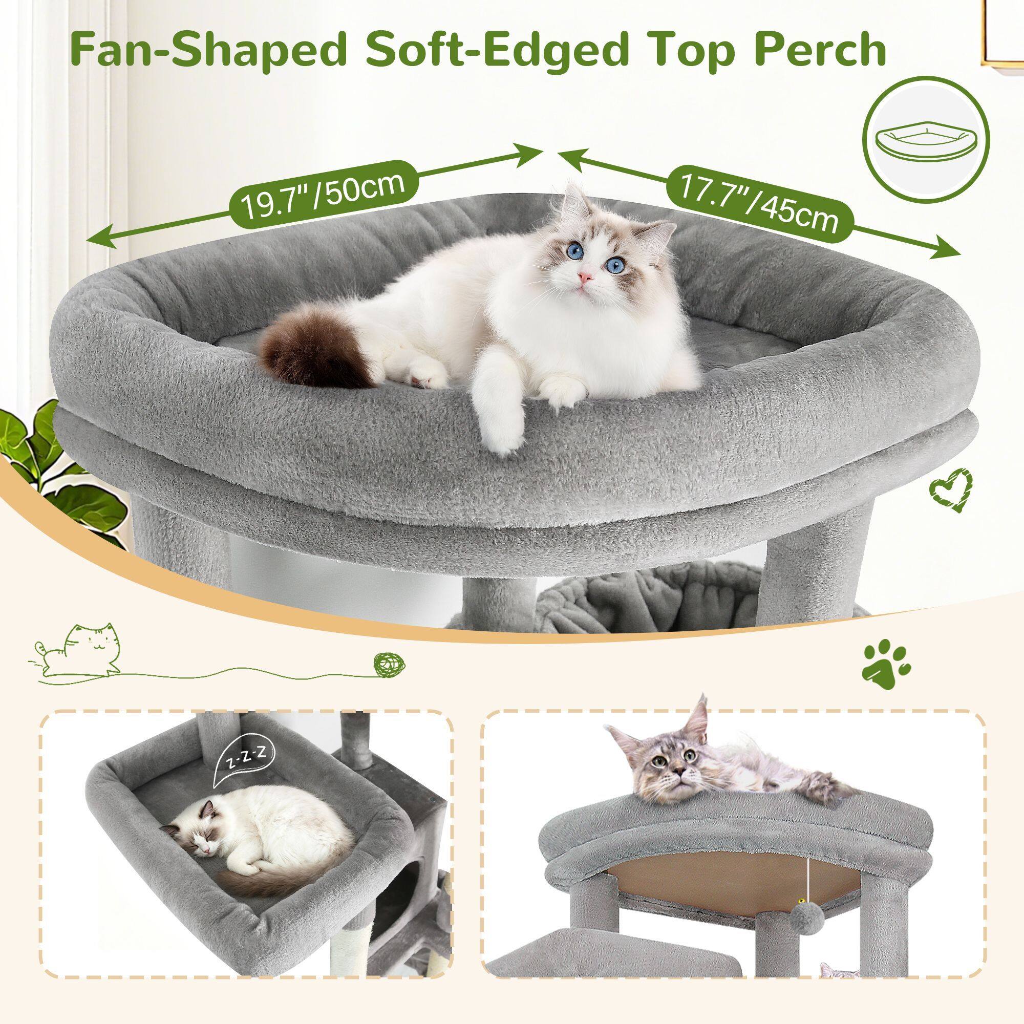 globlazer-f84-arbre-chat-84-pouces-gris-clair-xxl image 4
