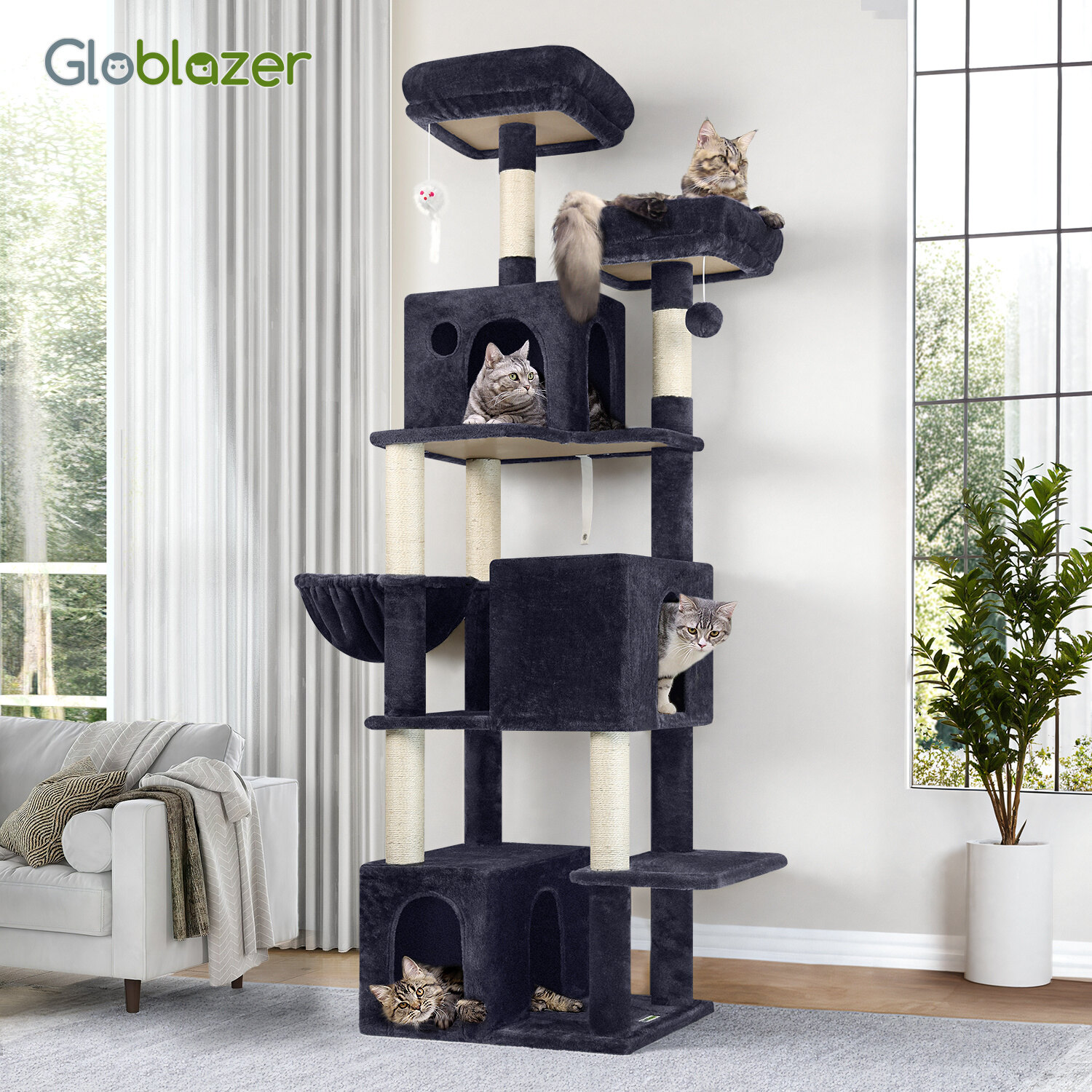 globlazer-f-series-f71-arbre-chat-gris-fonc-71-pouces image 8