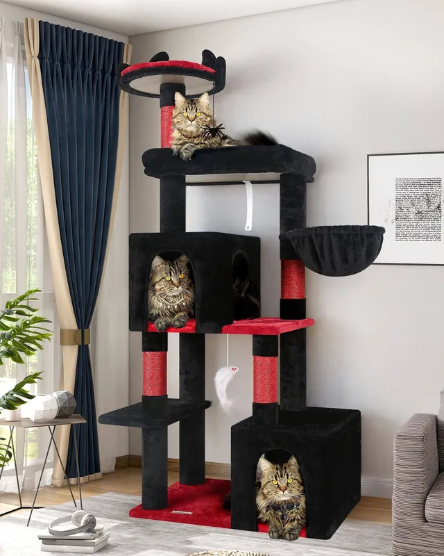 globlazer-f62-arbre-chat-noir-62-pouces-gothique image 1