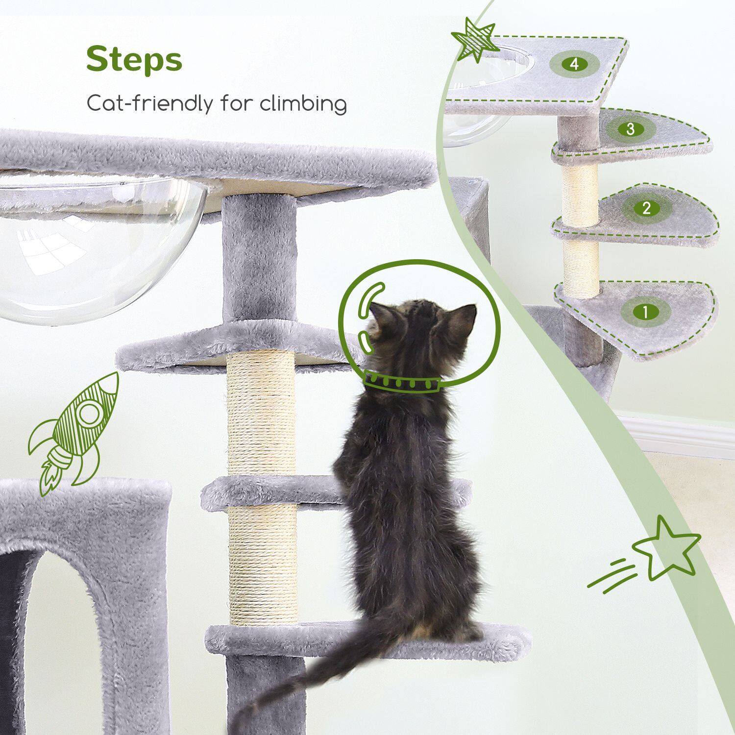 globlazer-f57-arbre-chat-gris-clair-57-pouces-niche image 4