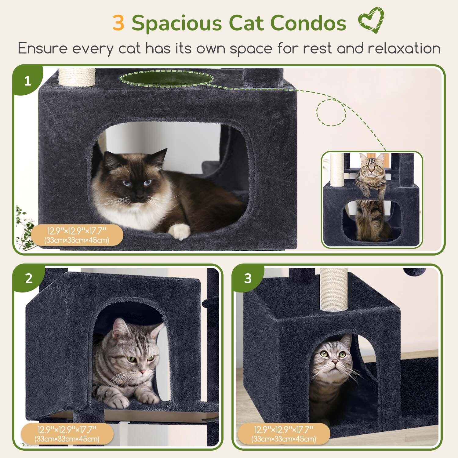 globlazer-s-series-s80-arbre-chat-large-gris-fonc-80-pouces image 5