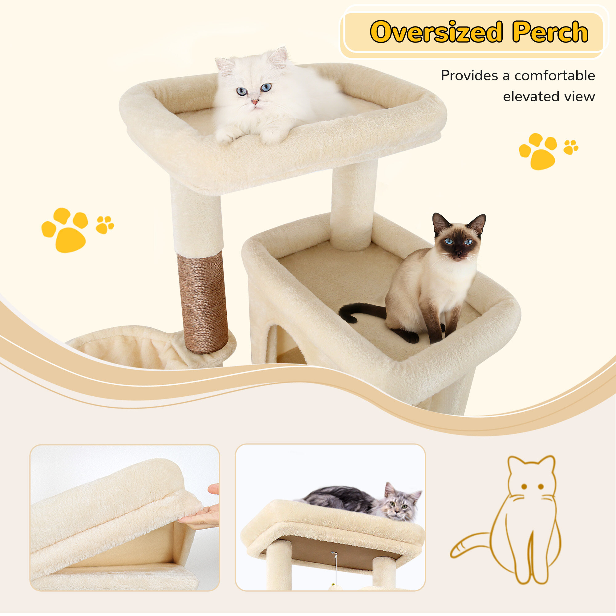 globlazer-s-series-s78-arbre-chat-beige-78-pouces-griffoir image 4