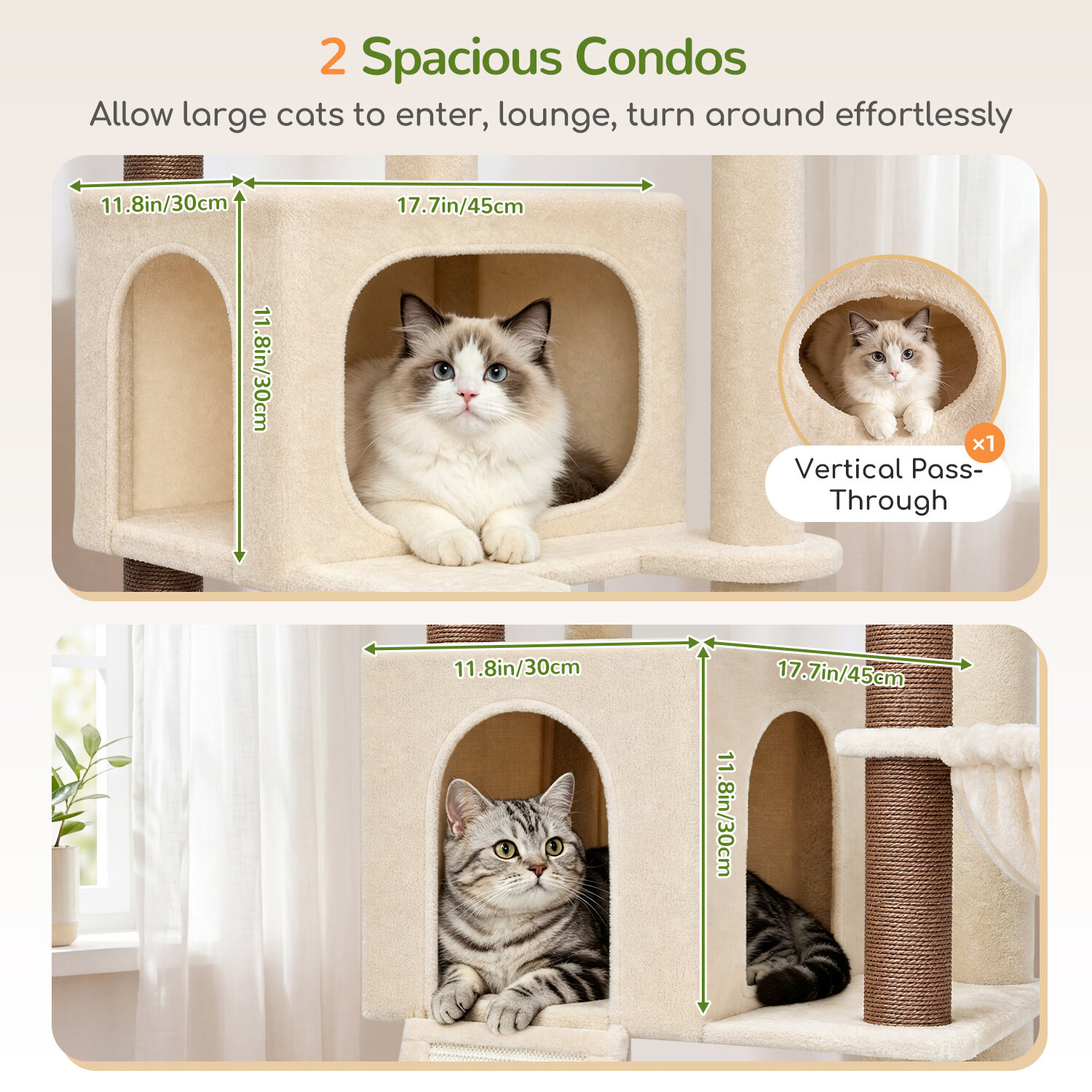 globlazer-f77-arbre-chat-beige-196-cm-multi-niveaux image 4