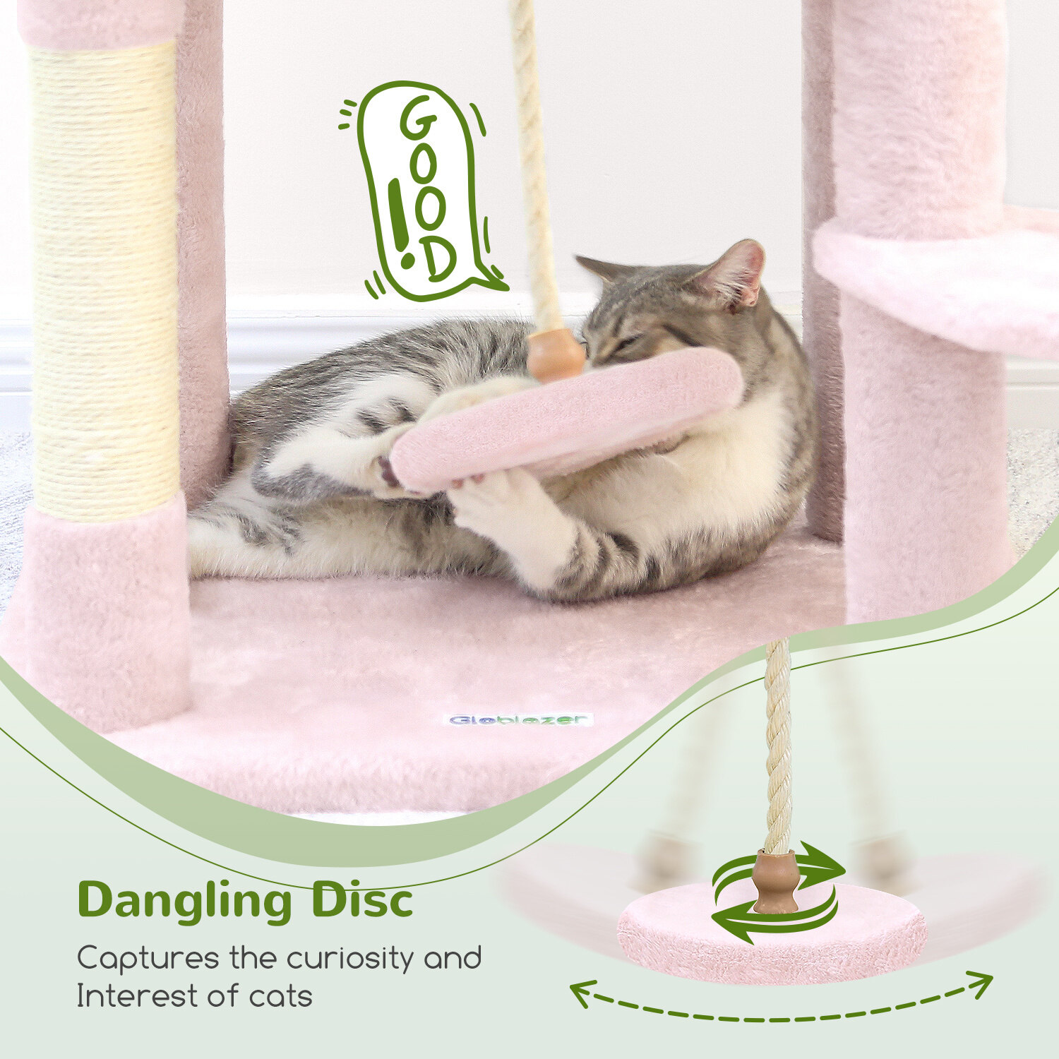 globlazer-f62-arbre-chat-tour-rose-157-cm image 3