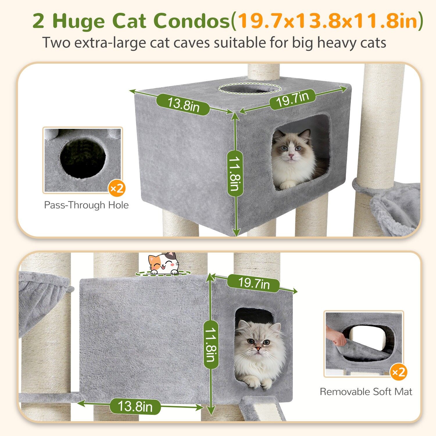 globlazer-s67-arbre-a-chat-gris-clair-170-cm image 4