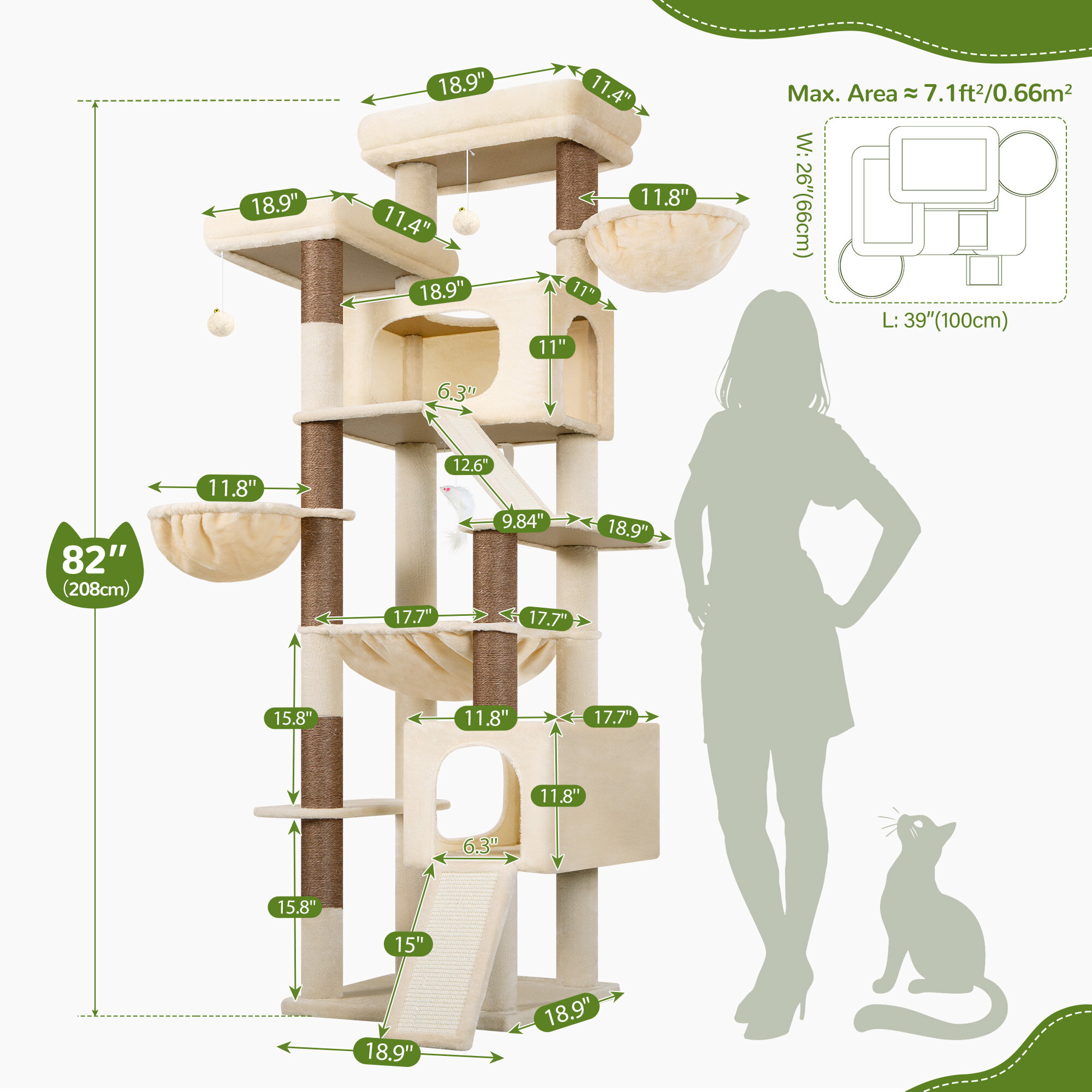 globlazer-f-series-f82d-arbre-chat-beige-82-pouces image 8