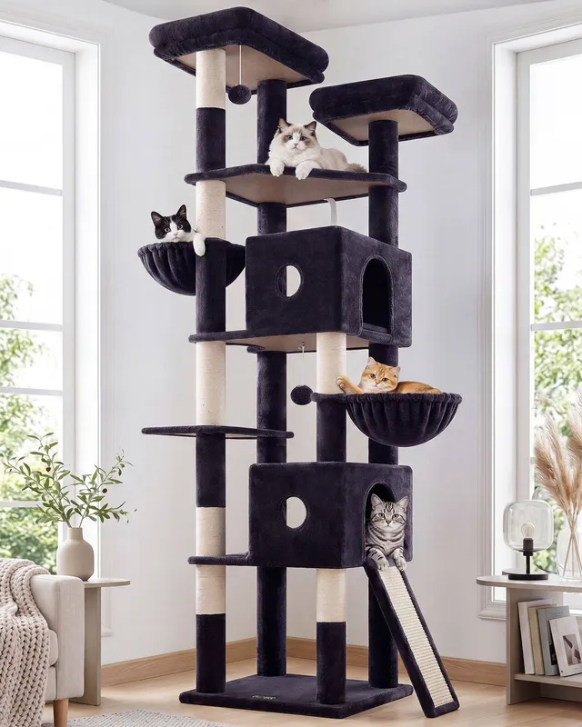 globlazer-f84g-arbre-chat-gris-fonc-84-pouces-xxl image 1