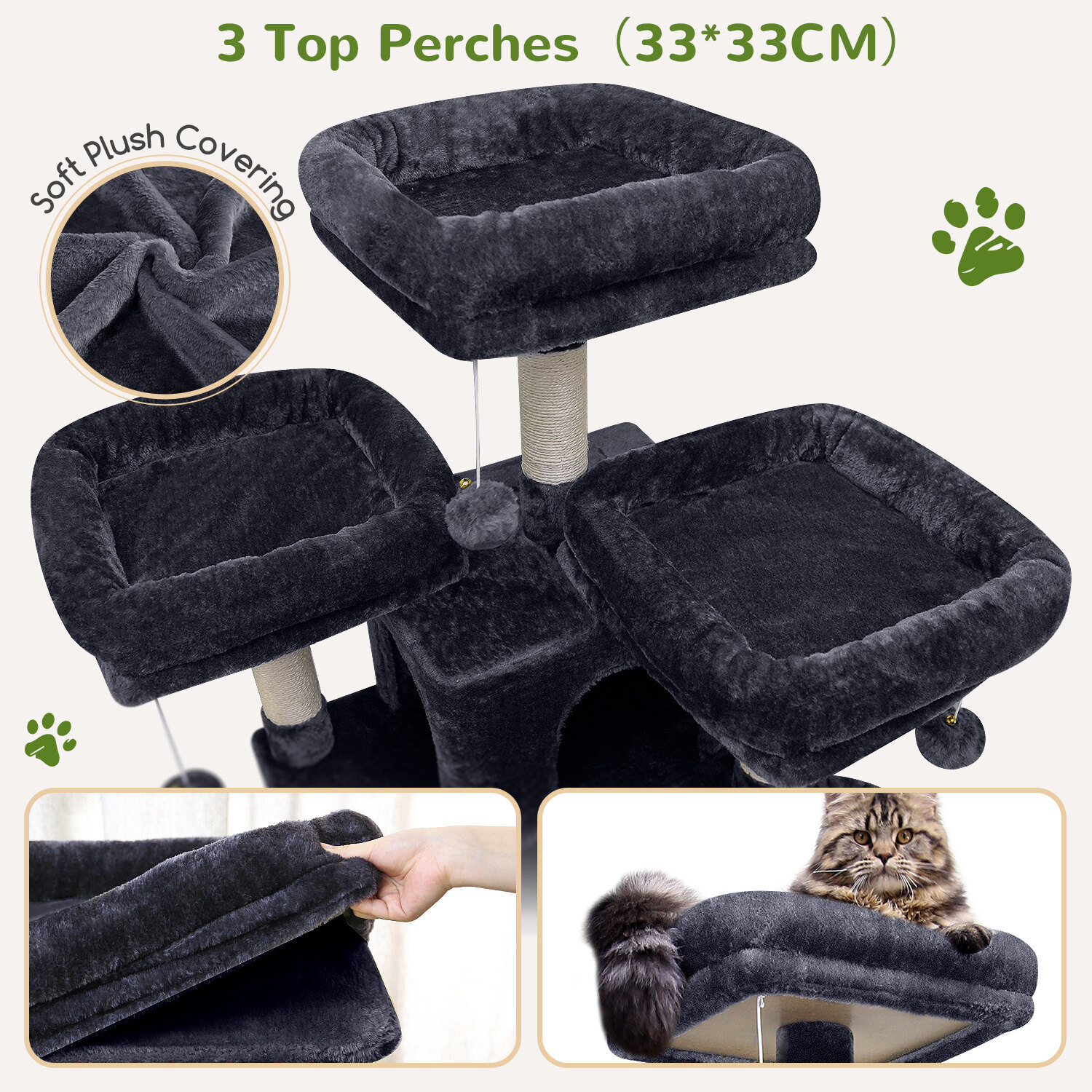 globlazer-f-series-f68b-arbre-chat-gris-fonc-68-pouces image 3