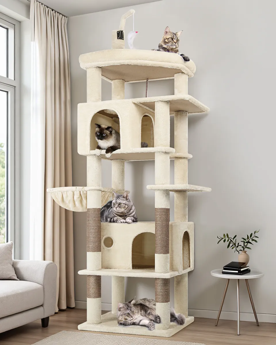 globlazer-f74b-arbre-chat-188-cm-beige-grand-chat image 1