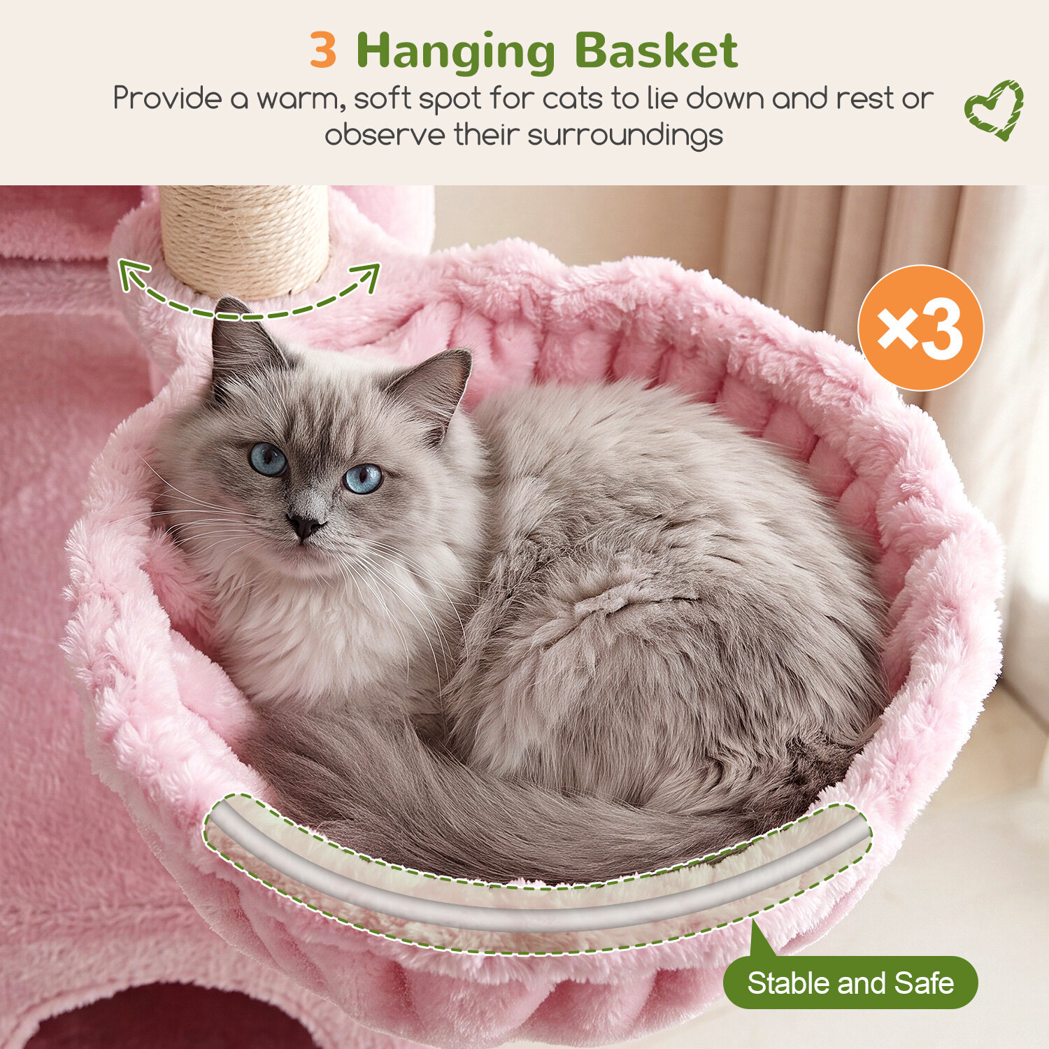 globlazer-f72g-arbre-chat-rose-183-cm-large image 5