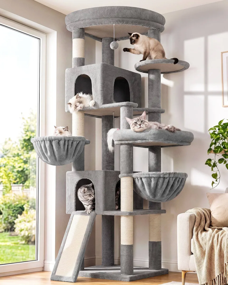 globlazer-c74-arbre-chat-gris-clair-74-pouces image 1