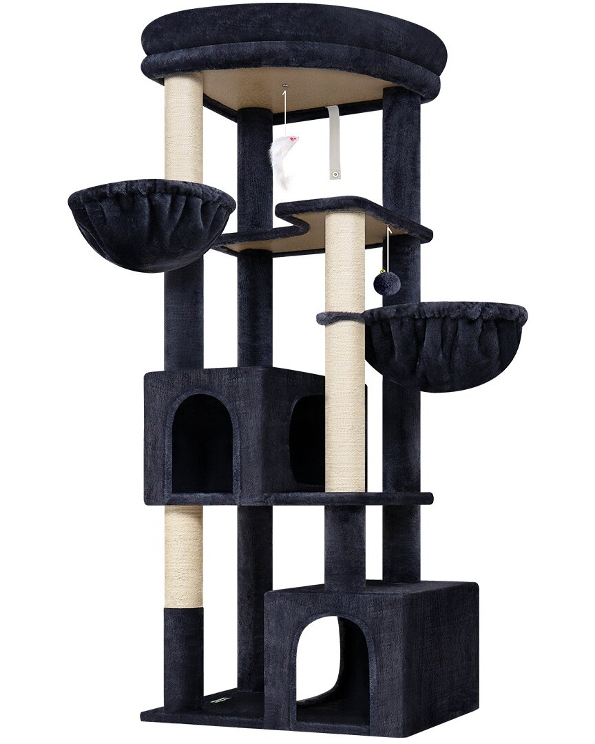 globlazer-c64-arbre-chat-163-cm-gris-fonc-grand-chat image 2