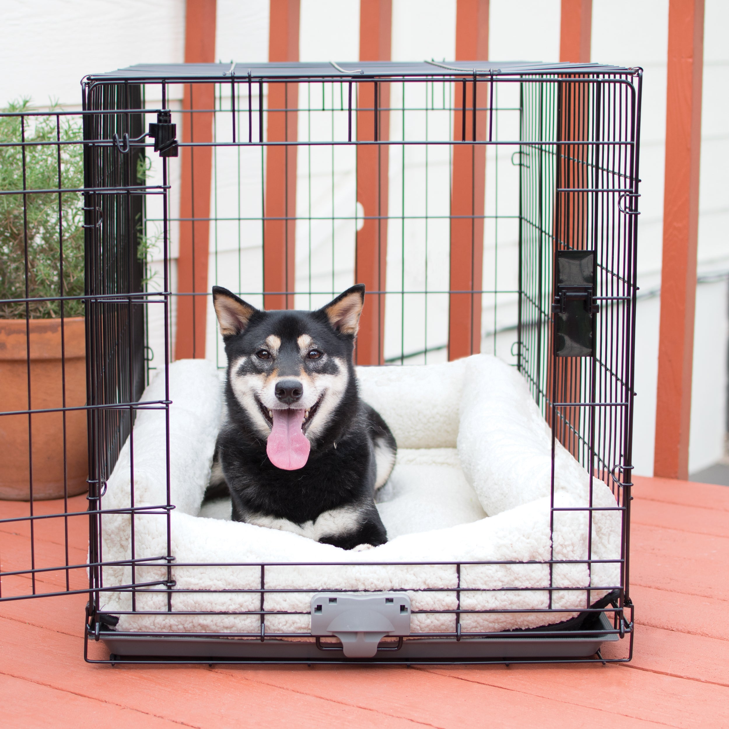 k-h-deluxe-bolster-crate-pad-tapis-cage-chien-small-polaire image 3