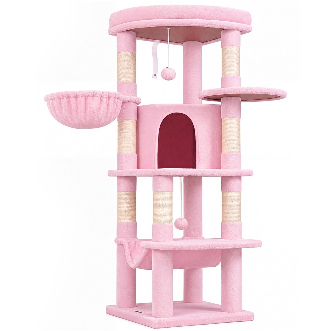 globlazer-c51-arbre-chat-d-angle-rose-130-cm image 2
