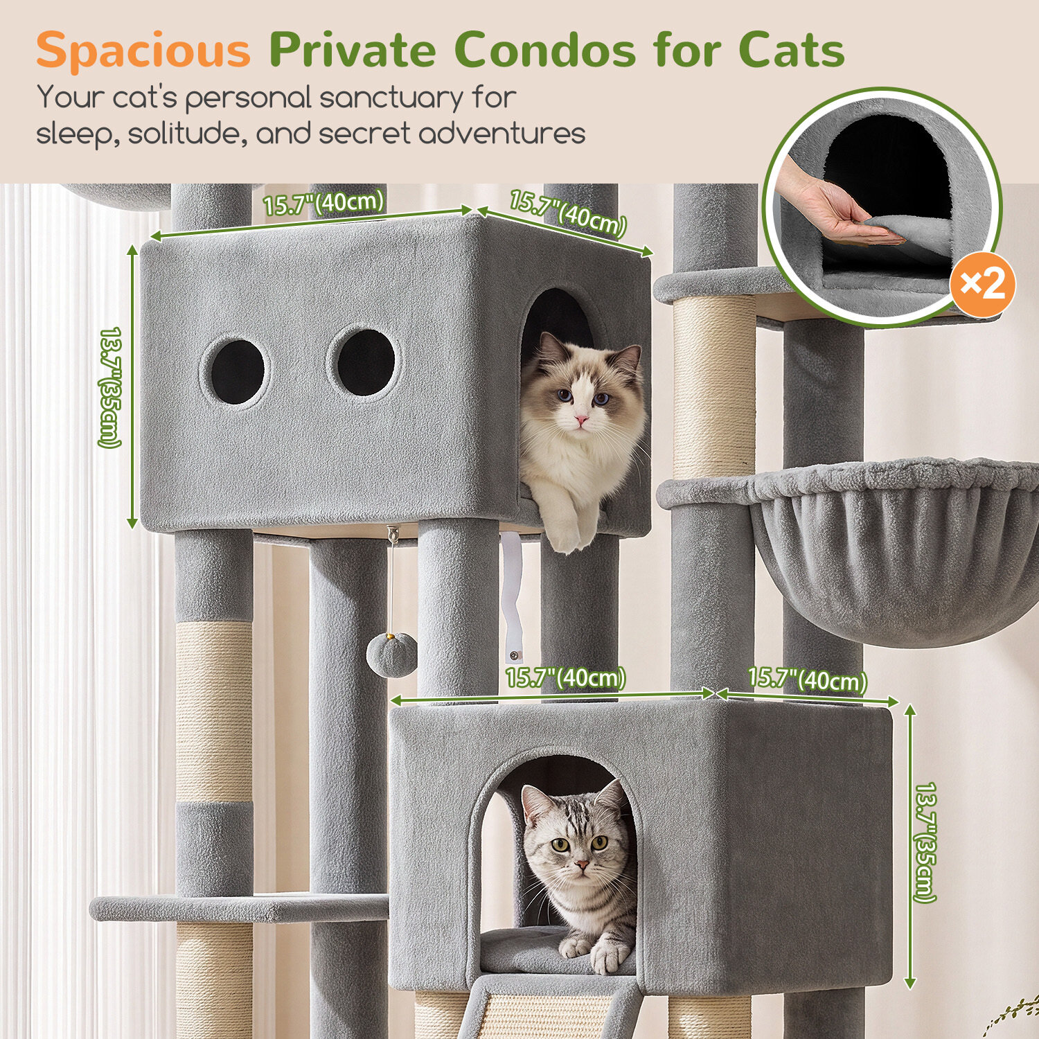 globlazer-s-series-s76e-arbre-chat-gris-clair-193-cm image 3