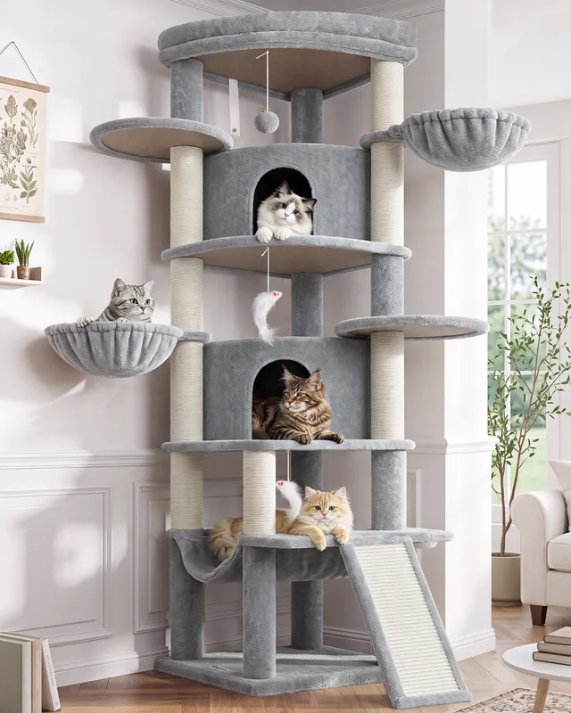 globlazer-c-series-c73-arbre-chat-angle-gris-clair-185-cm image 1