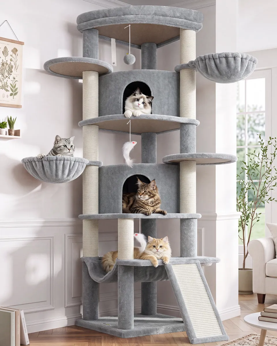 globlazer-c-series-c73-arbre-chat-angle-gris-clair-185-cm image 1
