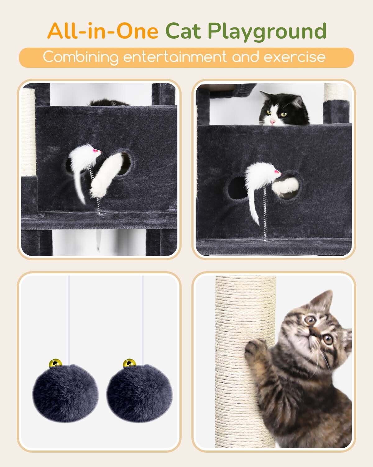 globlazer-s-series-s80b-arbre-chat-gris-fonc-80-pouces-grand-chat image 6