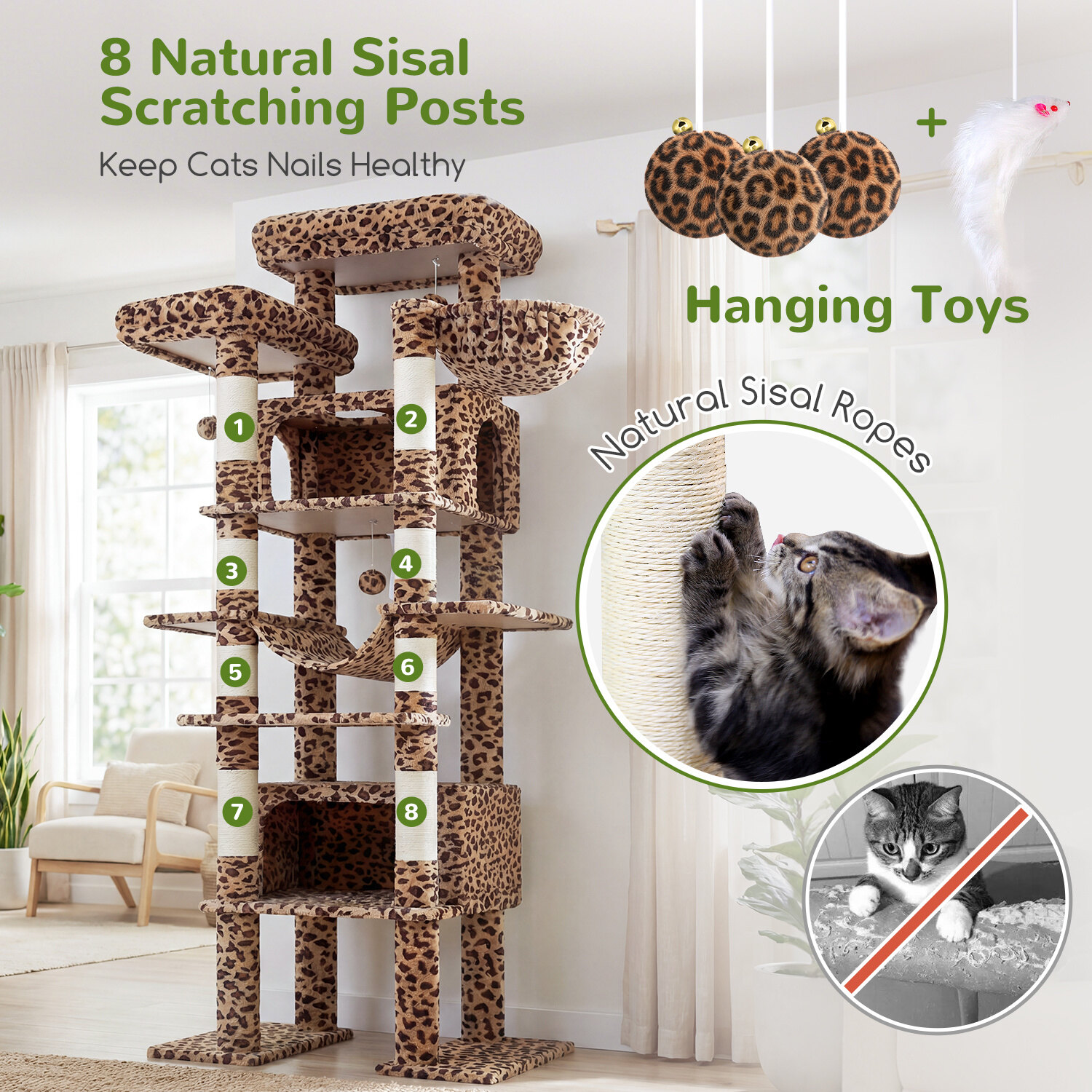 globlazer-f83b-arbre-chat-l-opard-211-cm-xxl image 5