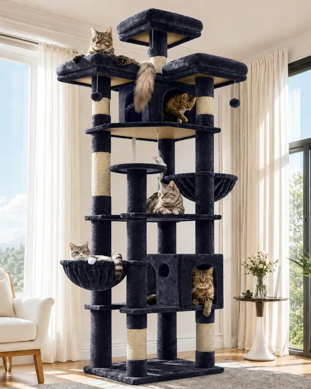 globlazer-f-series-f82-arbre-chat-gris-fonc-82-pouces-xl image 1