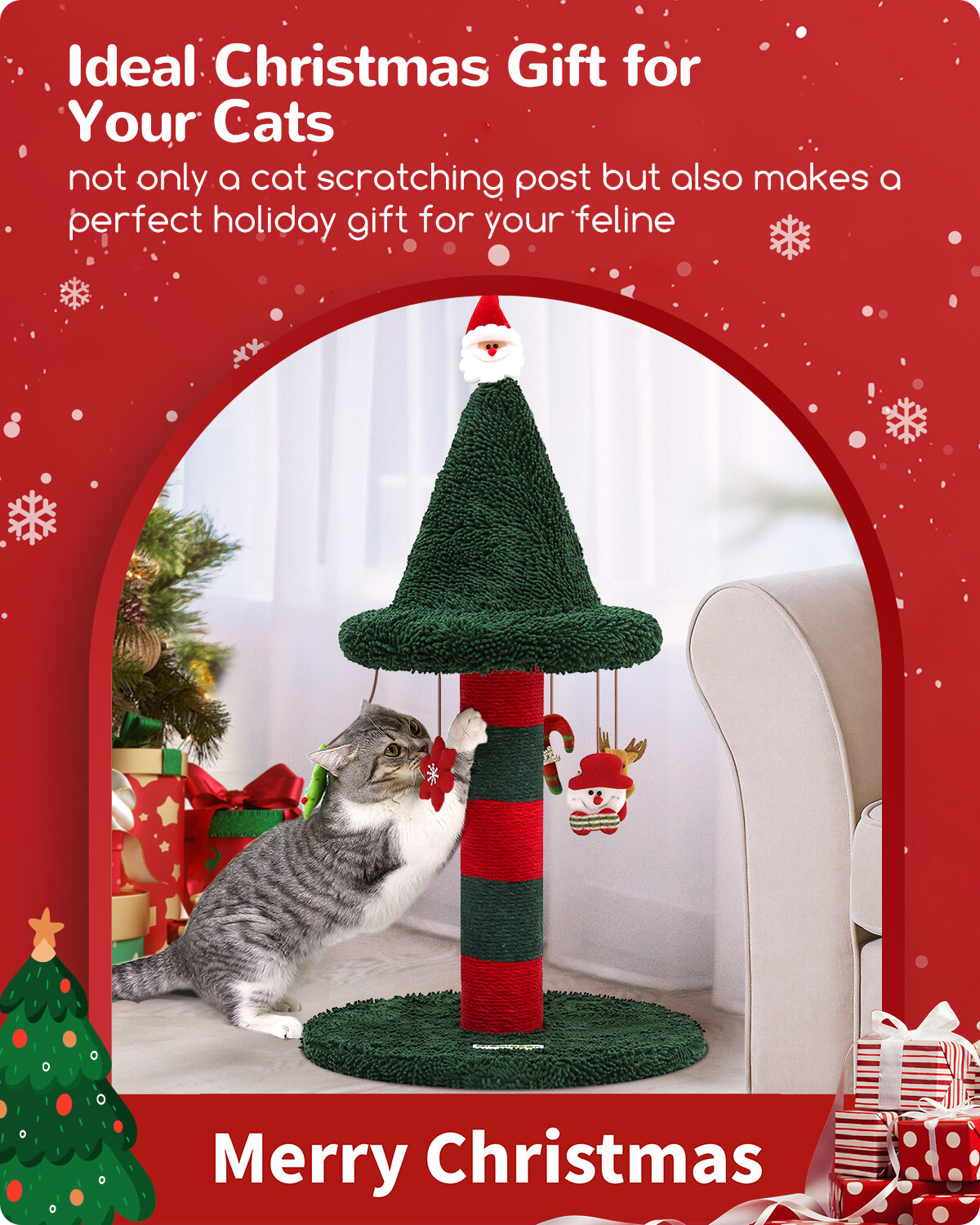 globlazer-xmas31-griffoir-chat-rouge-vert-31-pouces-no-l image 6