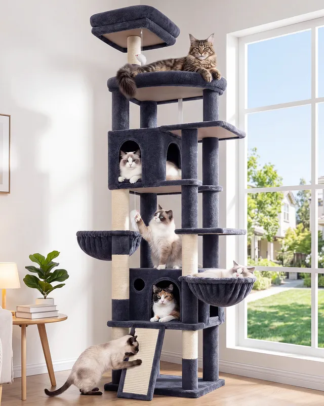globlazer-f-series-f81h-arbre-chat-gris-fonc-206-cm image 1