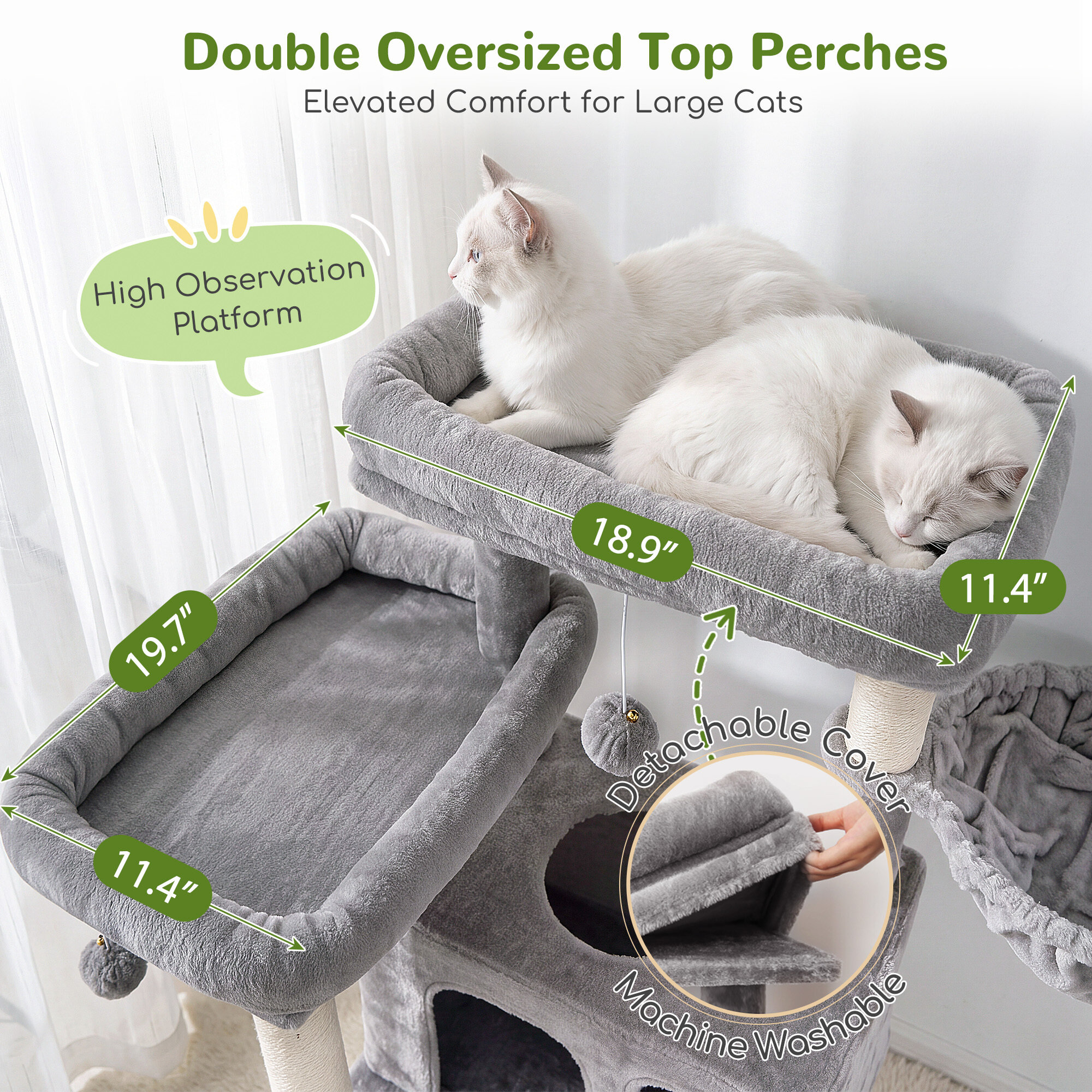 globlazer-f-series-f82d-arbre-chat-gris-clair-82-pouces-grand-chat image 3