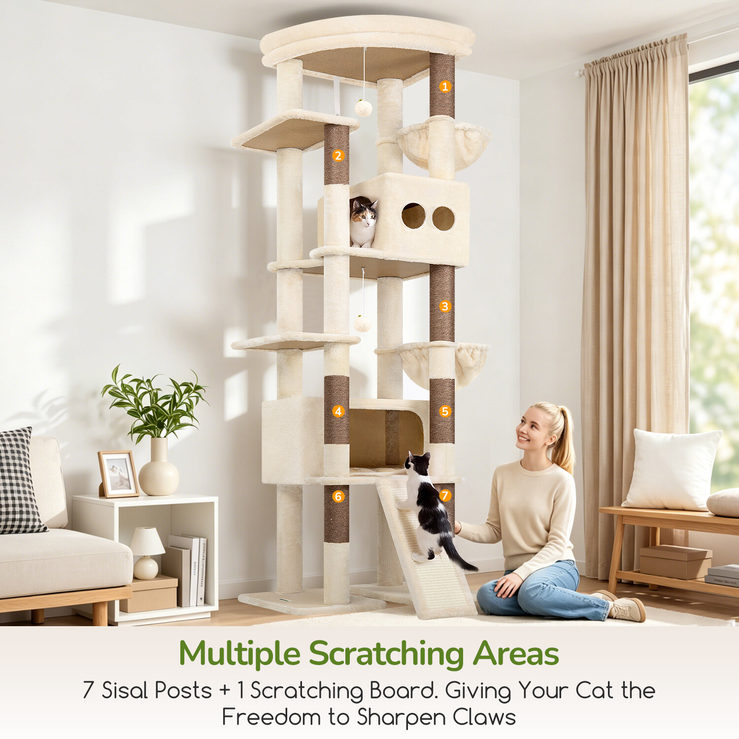 globlazer-s-series-s84e-arbre-chat-beige-213-cm image 5