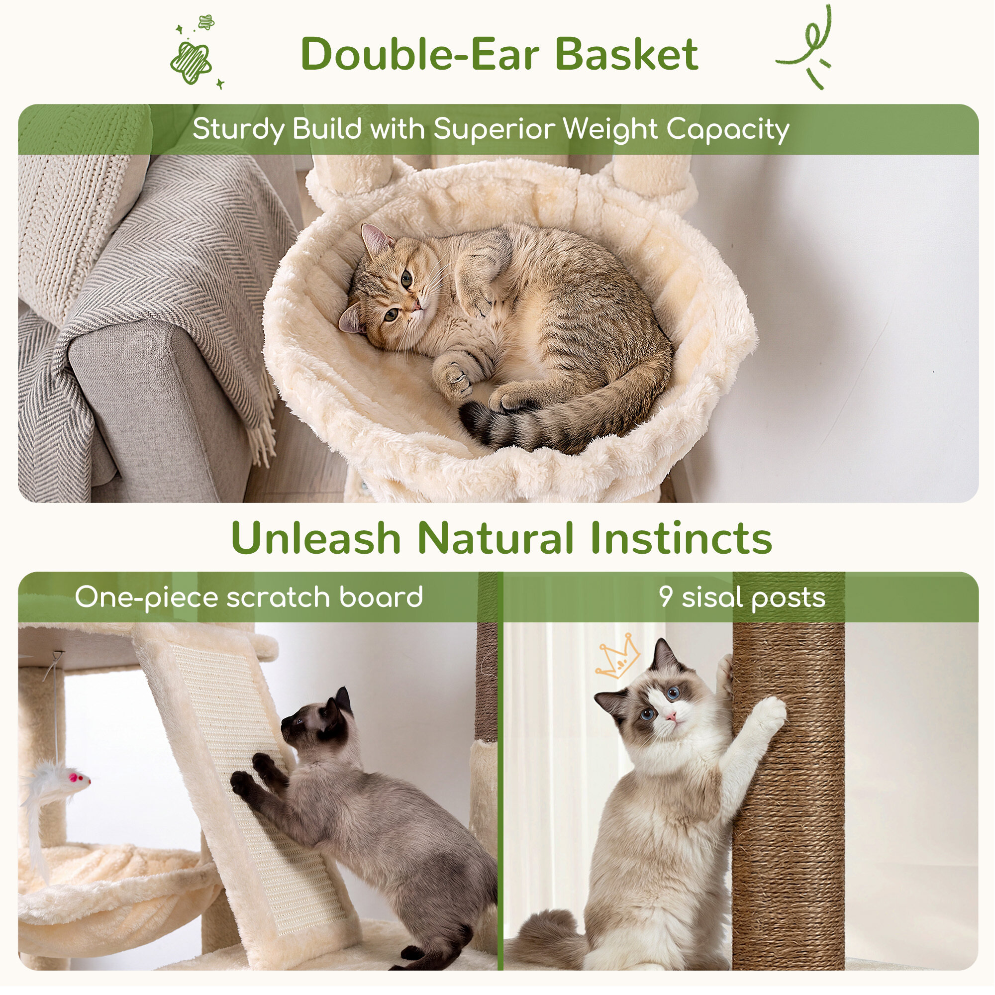 globlazer-s59-arbre-chat-beige-150-cm-grand image 6