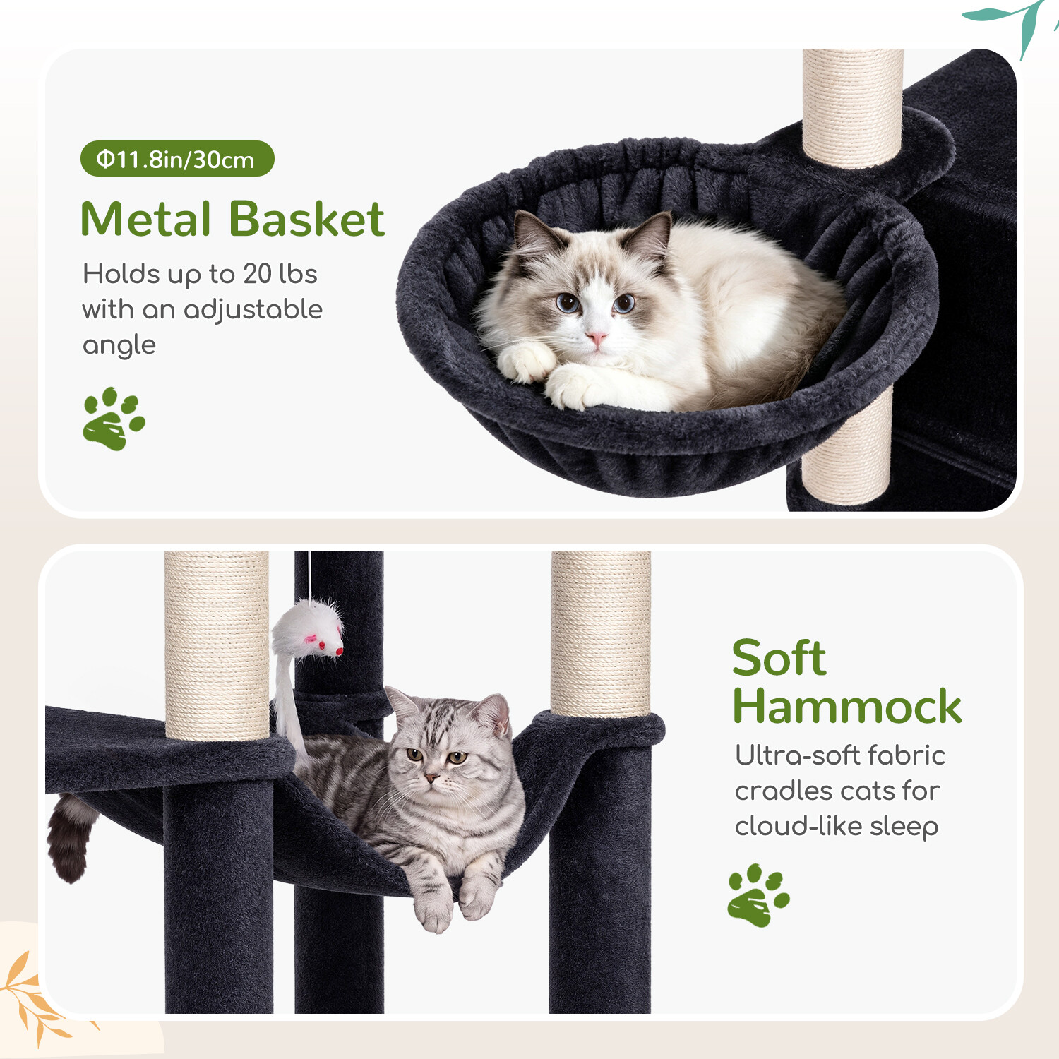 globlazer-c73-arbre-chat-d-angle-gris-fonc-185-cm image 5