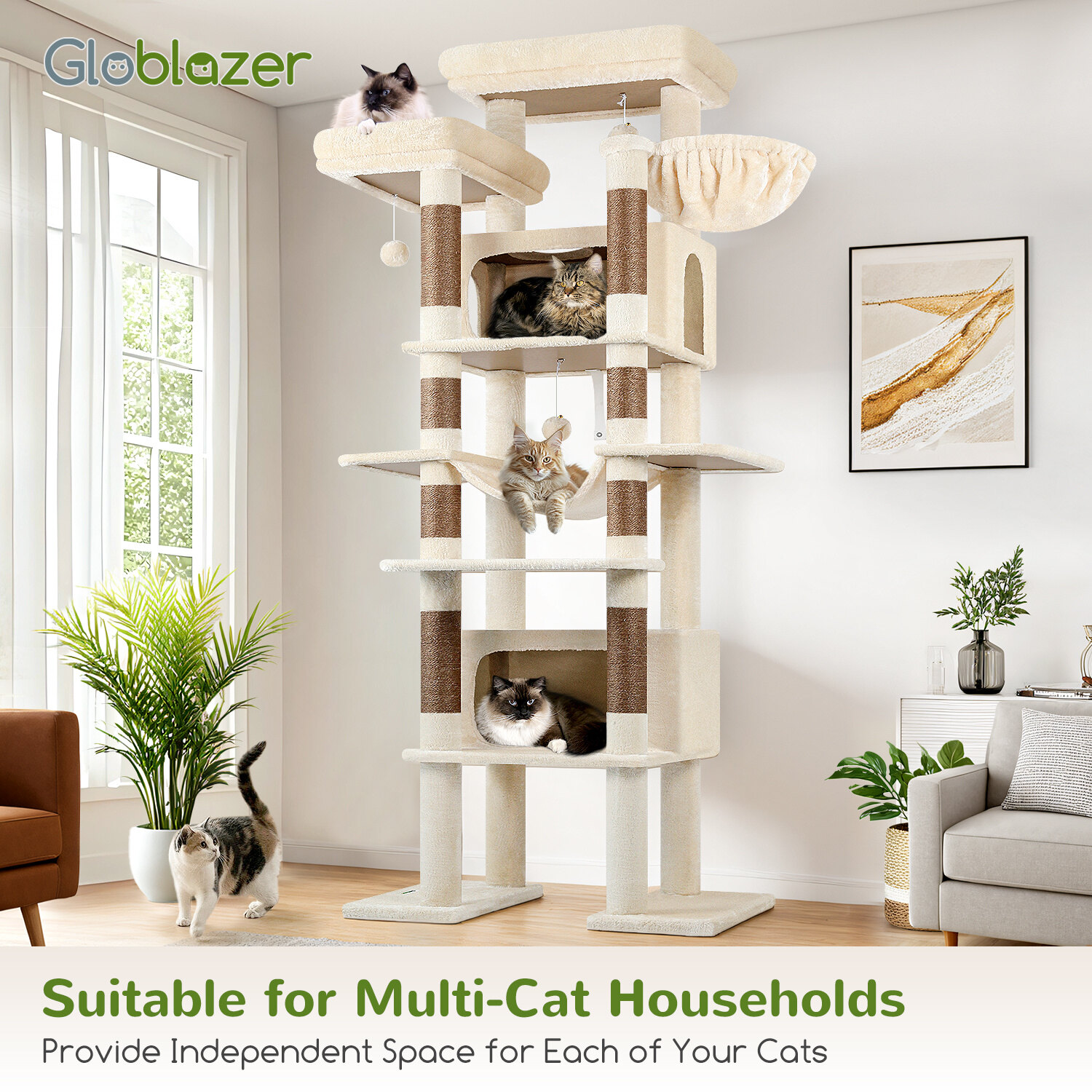 globlazer-f83b-arbre-chat-beige-211-cm-xxl image 8