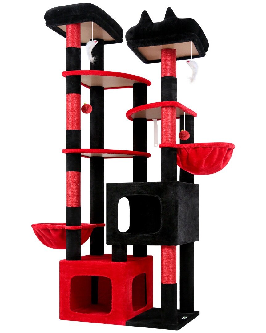 globlazer-s-series-s74e-arbre-chat-rouge-noir-188-cm-robuste image 2