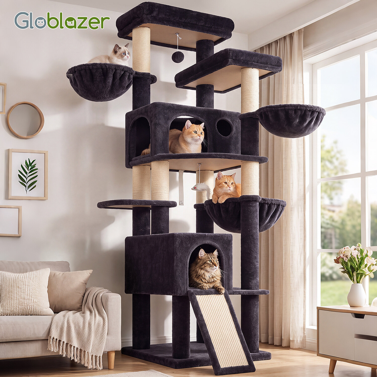 globlazer-f-series-f80k-arbre-chat-grand-chat-203-cm-stable image 8