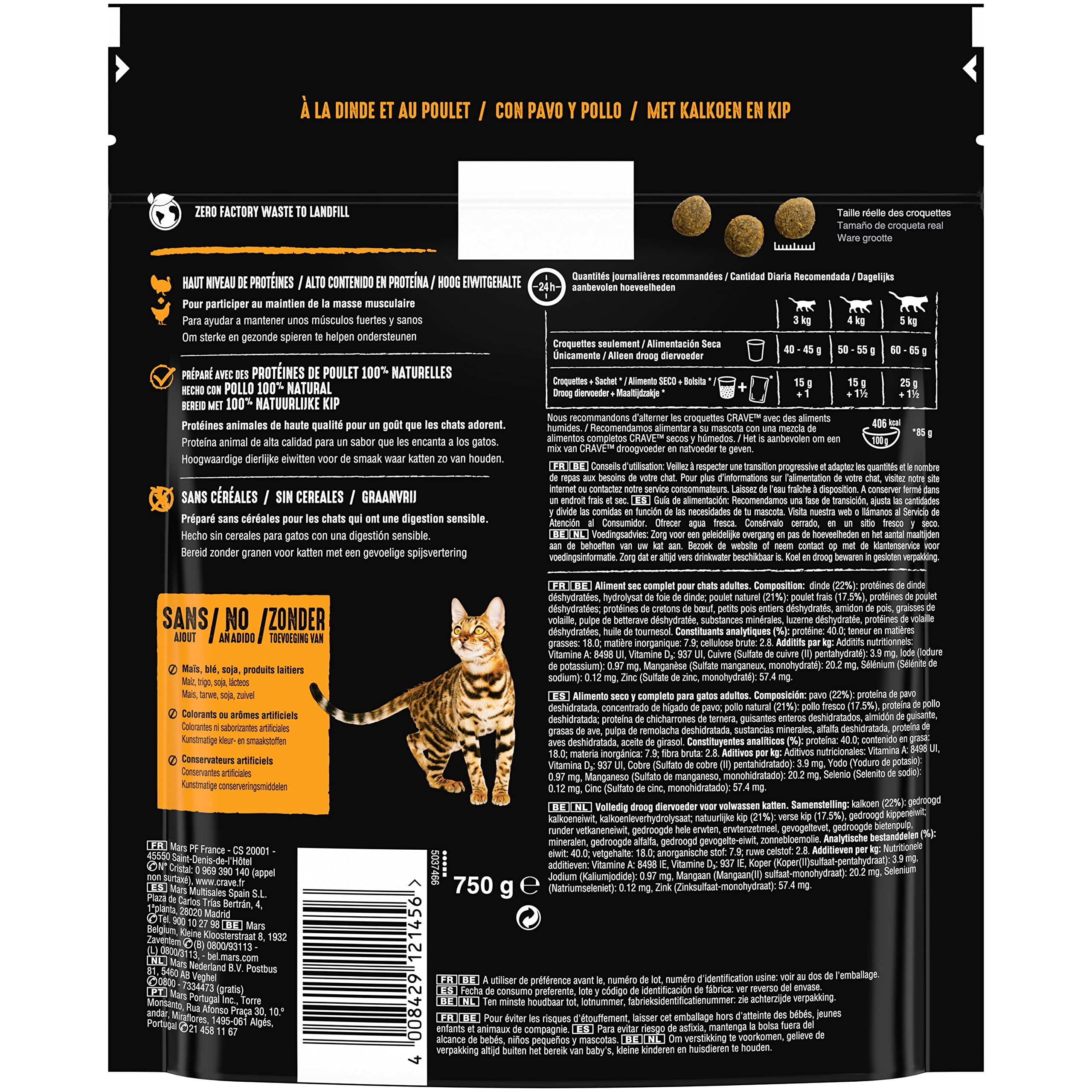 crave-dinde-poulet-croquettes-chat-6x750g-sans-c-r-ales image 2