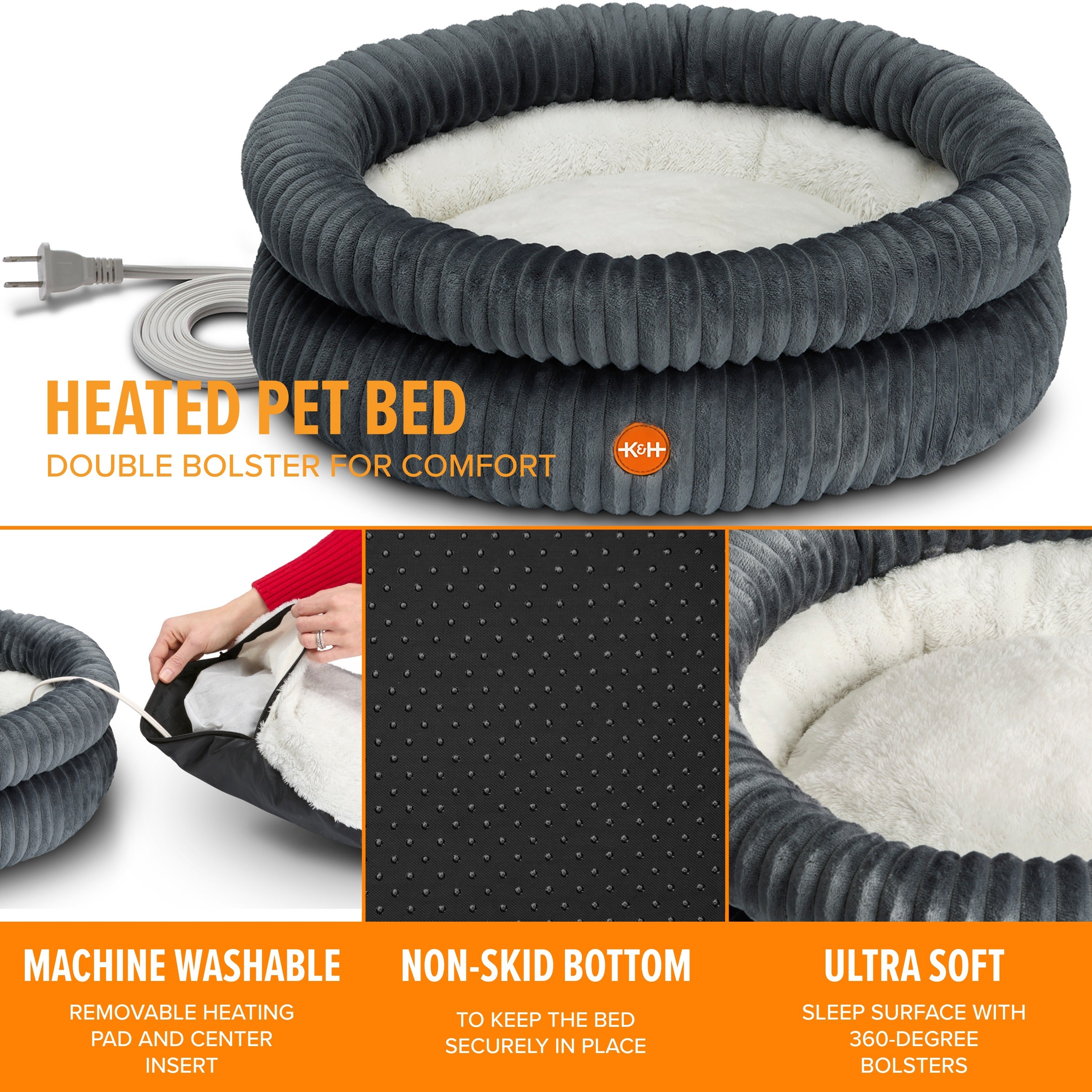 k-h-thermo-cuddler-lit-chauffant-chat-donut-56-cm image 3
