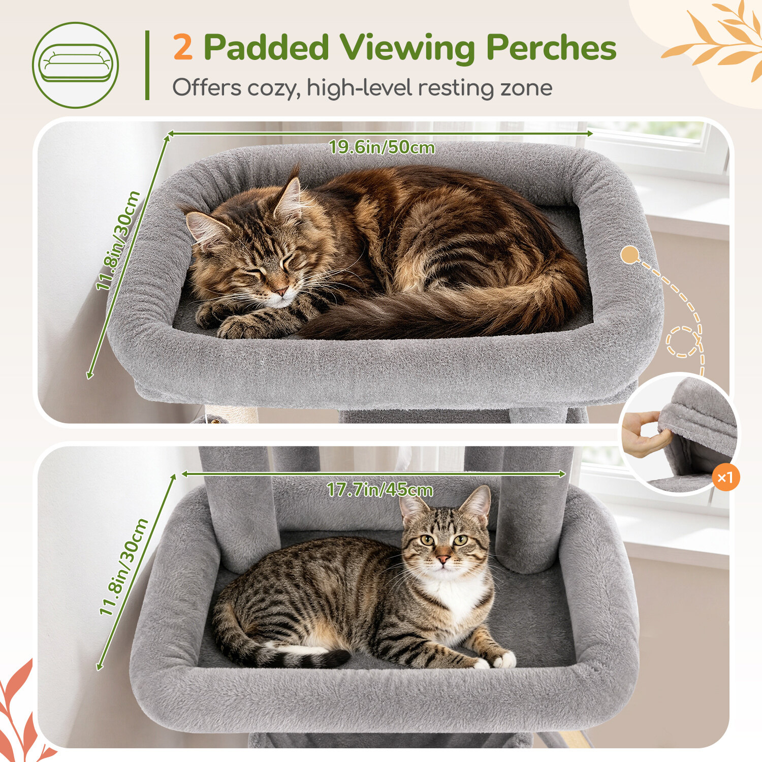 globlazer-f72h-arbre-chat-72-pouces-gris-clair-haut image 3