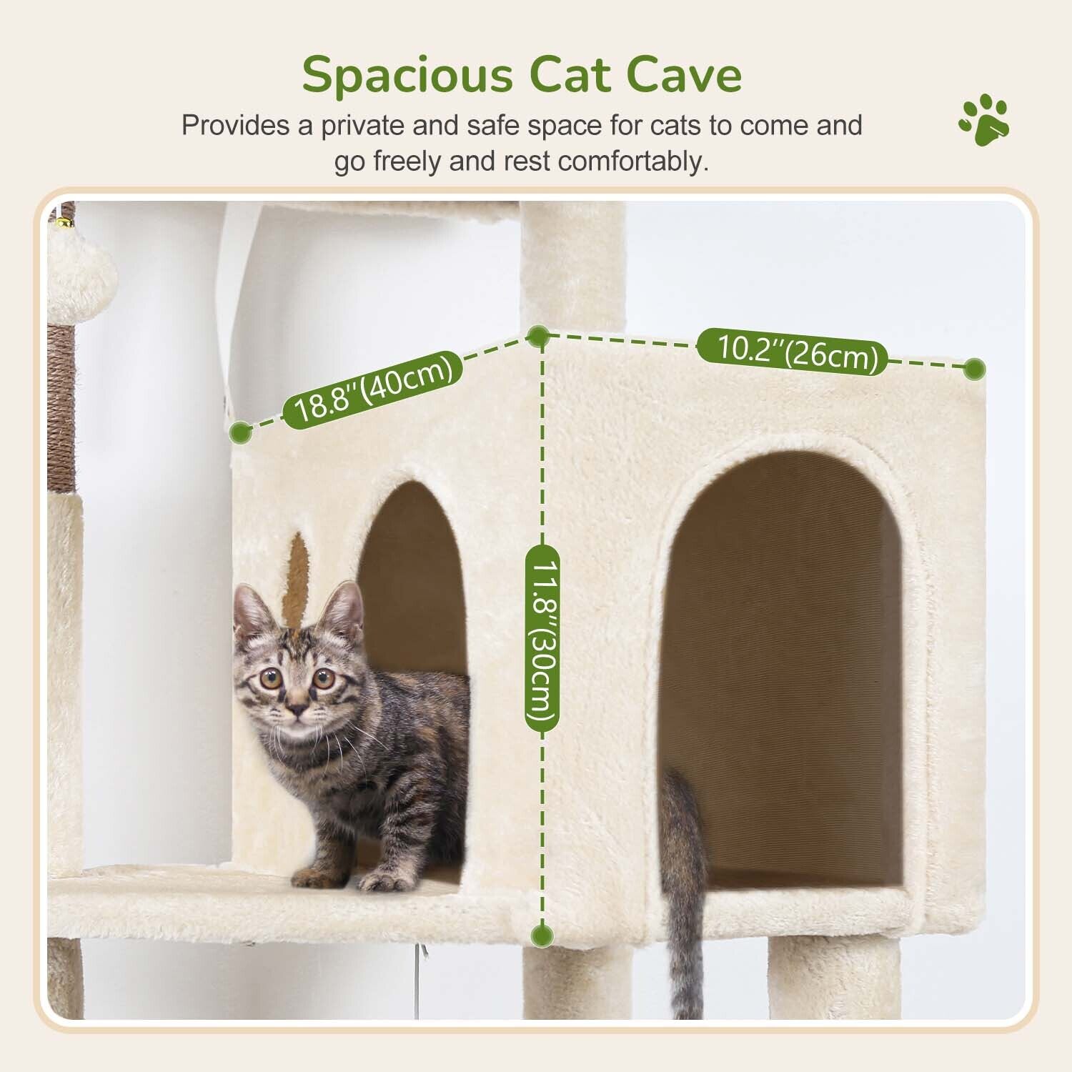 globlazer-f53-arbre-chat-beige-135-cm-compact image 4