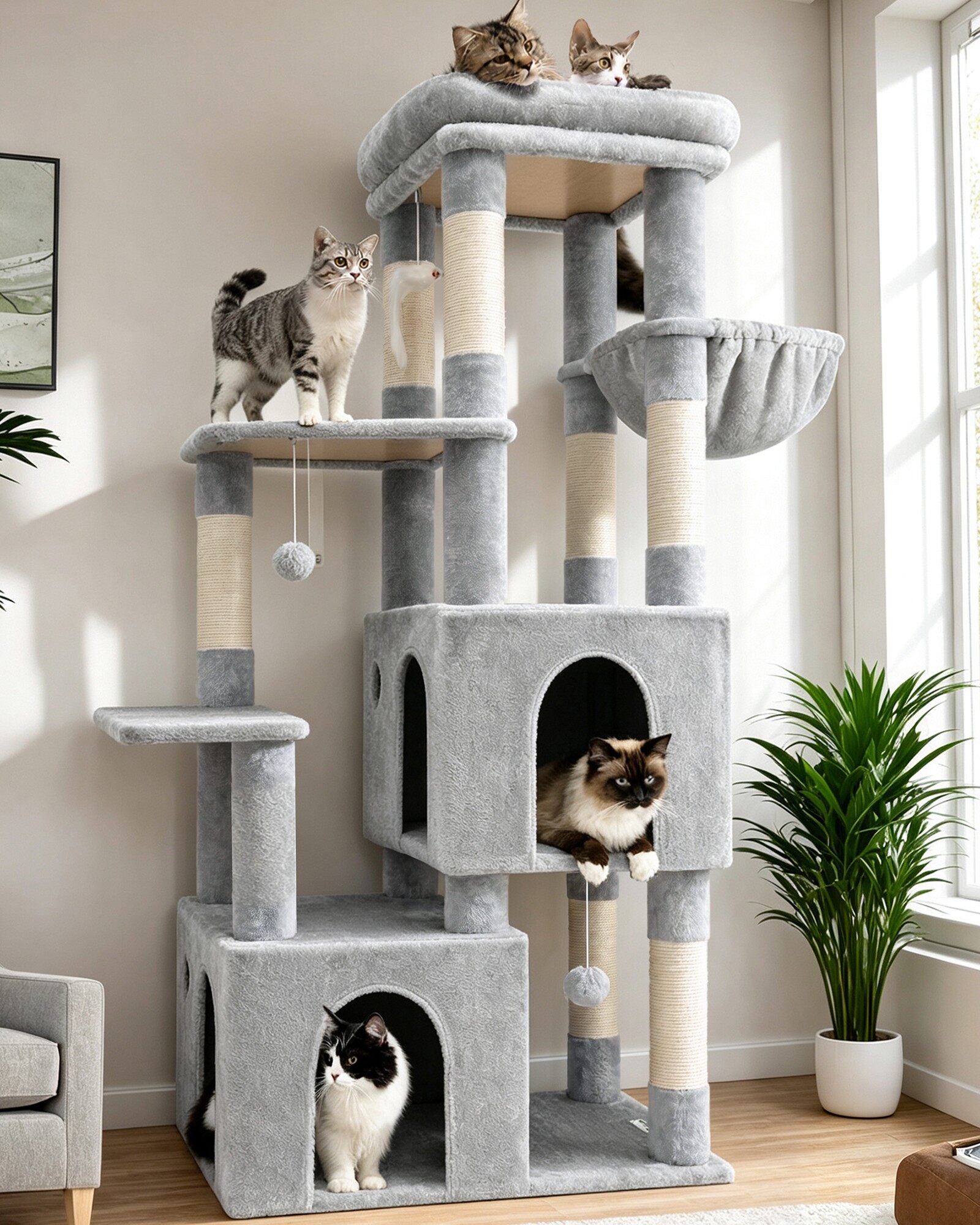 globlazer-f-series-f61-arbre-chat-robuste-155-cm-moyen image 1