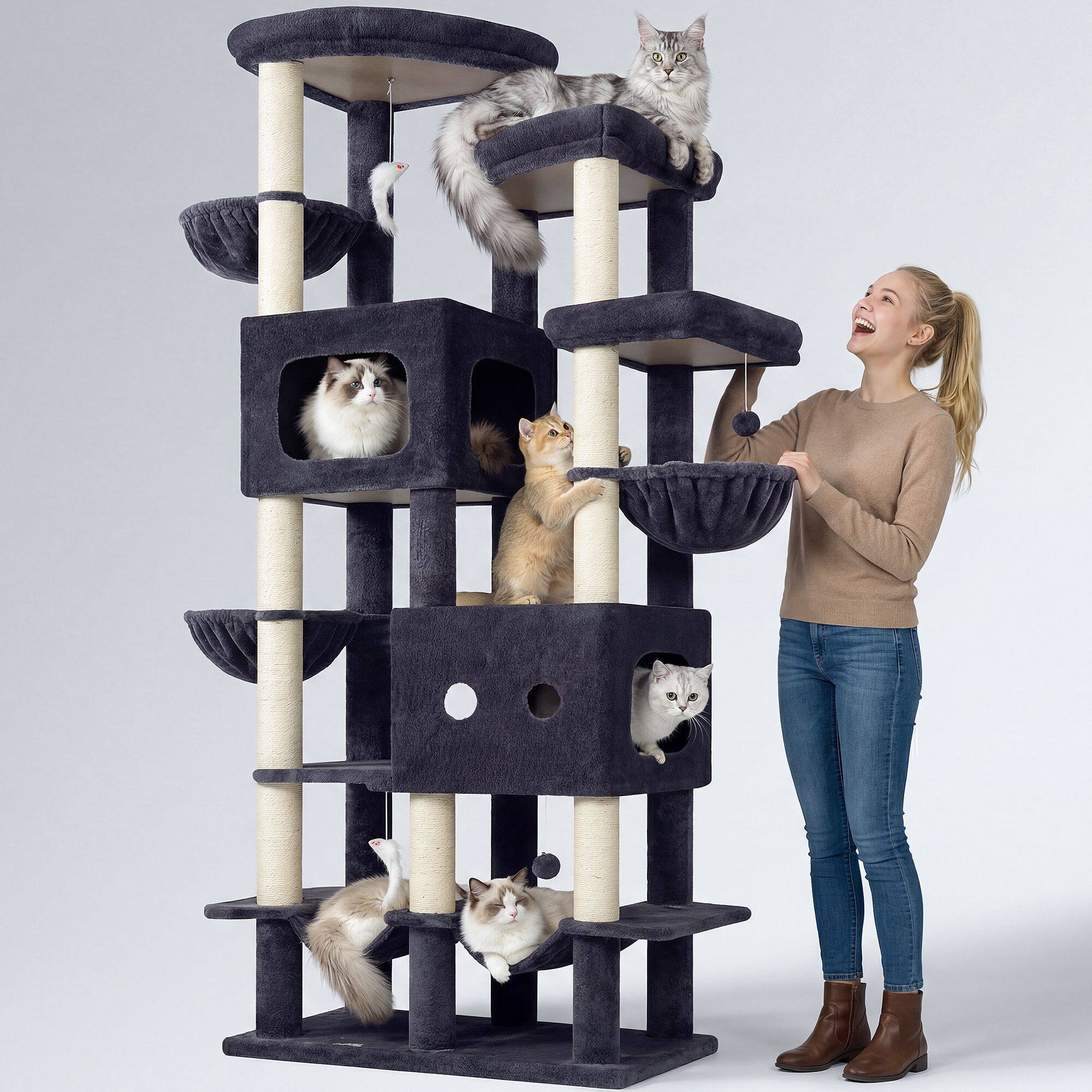 globlazer-s-series-s81-arbre-chat-gris-fonc-81-pouces-xxl image 3