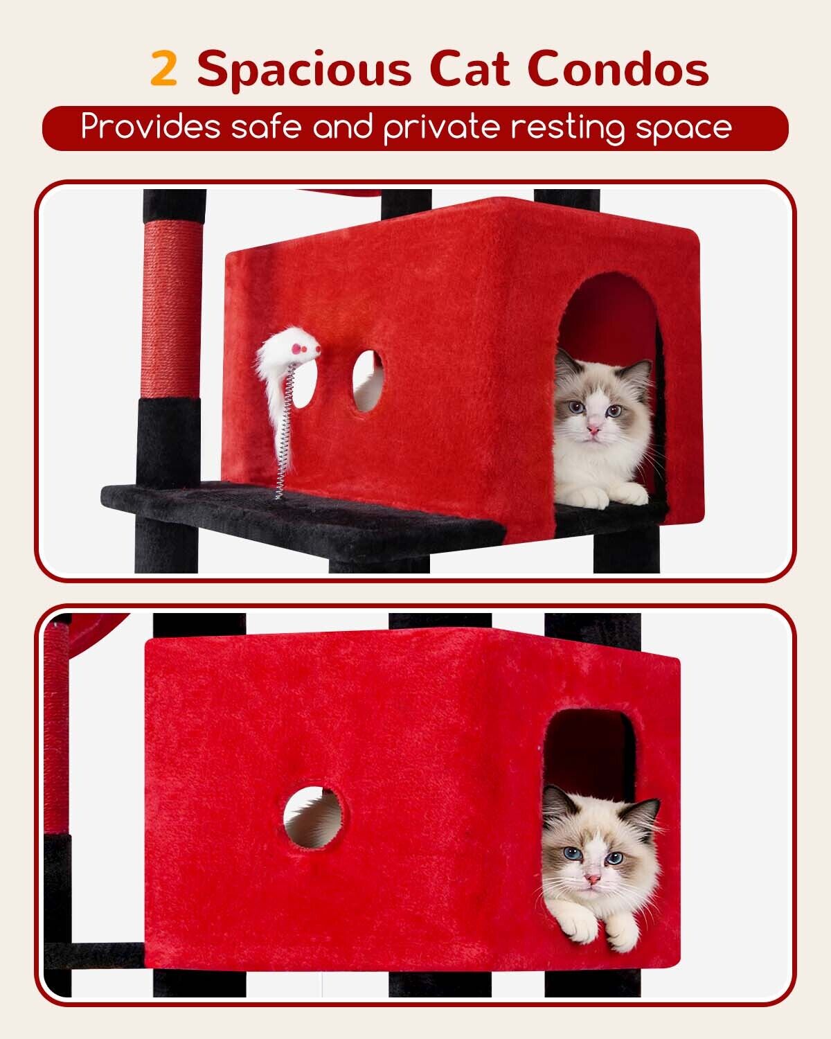 globlazer-s-series-s80b-arbre-chat-rouge-noir-80-pouces-grand image 4