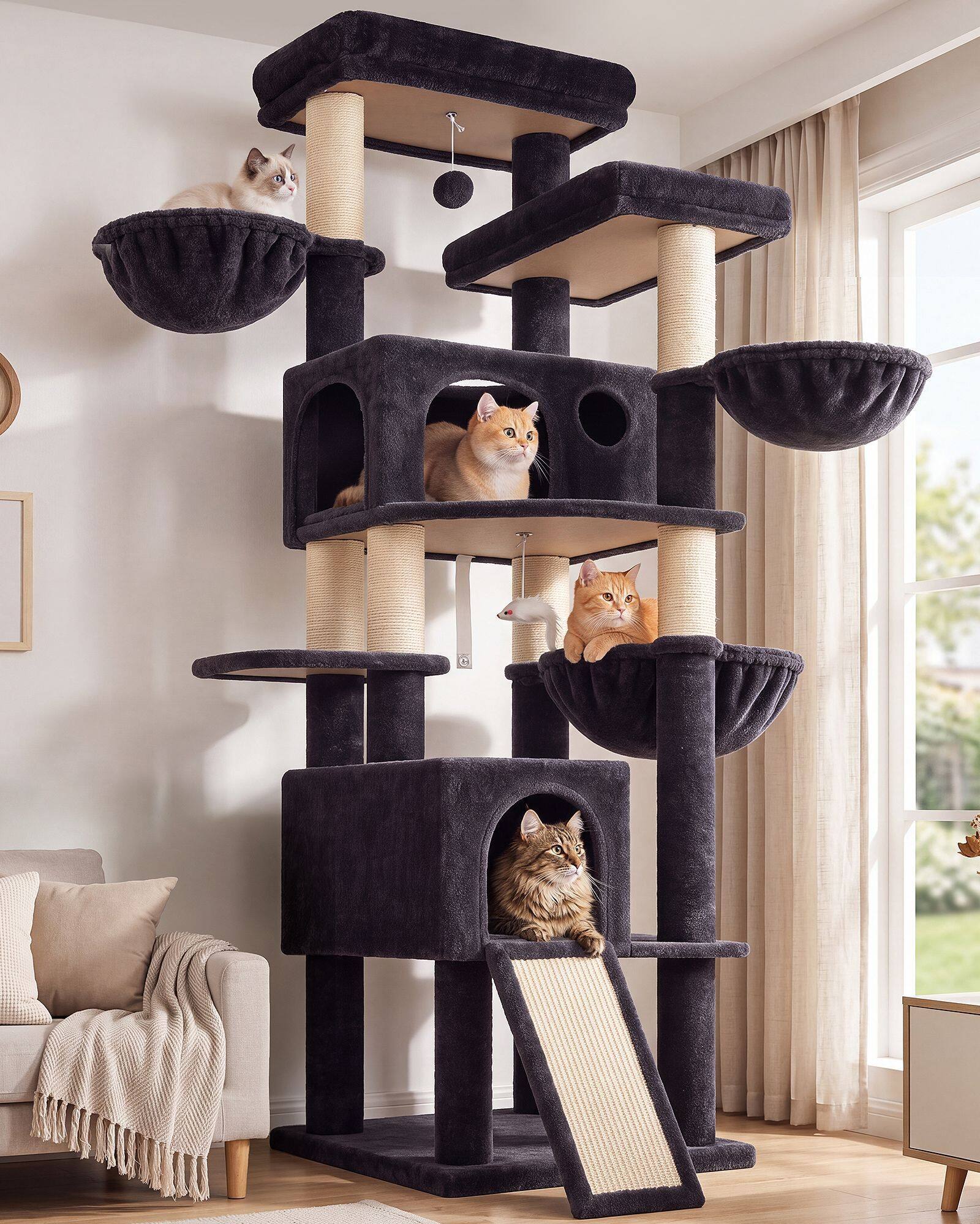 globlazer-f-series-f80k-arbre-chat-grand-chat-203-cm-stable image 1