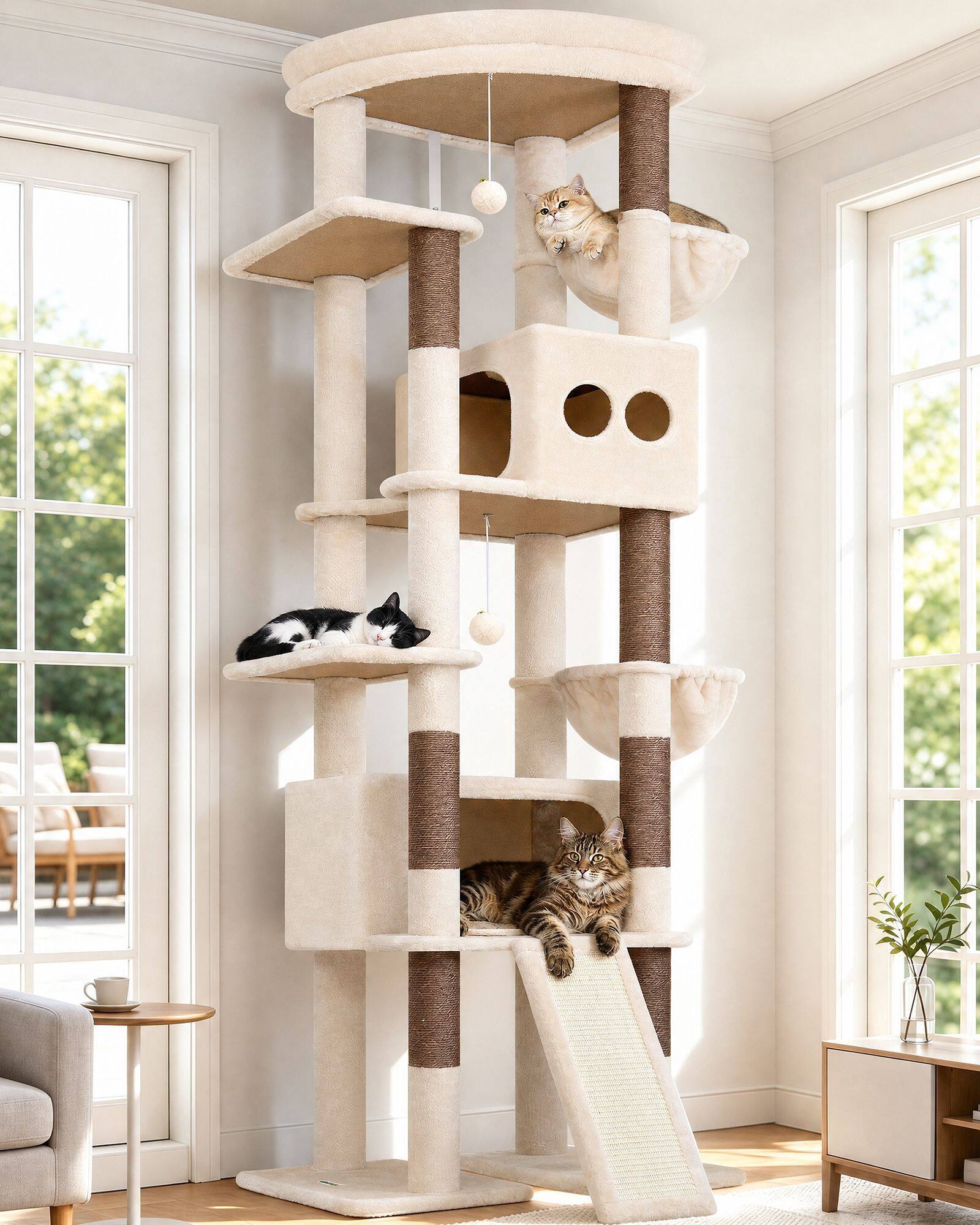 globlazer-s-series-s84e-arbre-chat-beige-213-cm image 1