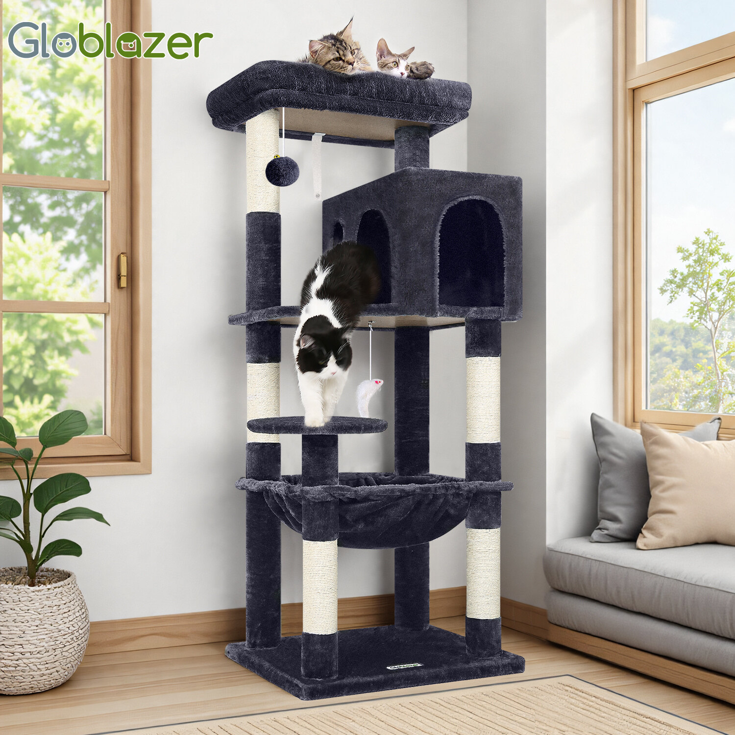 globlazer-f-series-f53-arbre-chat-gris-fonc-53-pouces image 8