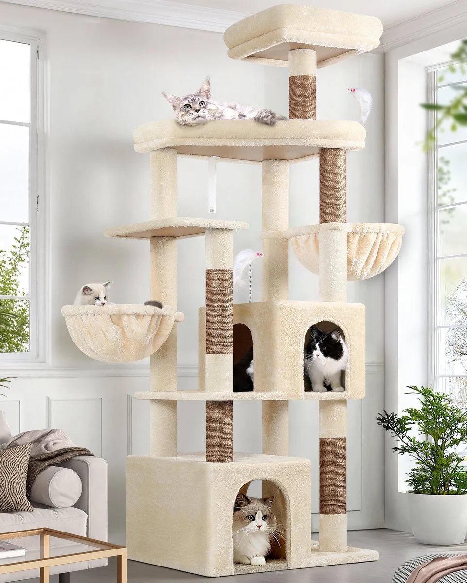 globlazer-s-series-s68-arbre-chat-beige-68-pouces-grand image 1