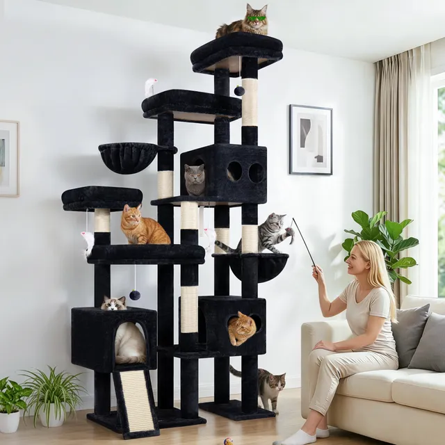 globlazer-s-series-s82d-arbre-chat-gris-fonc-82-pouces image 1
