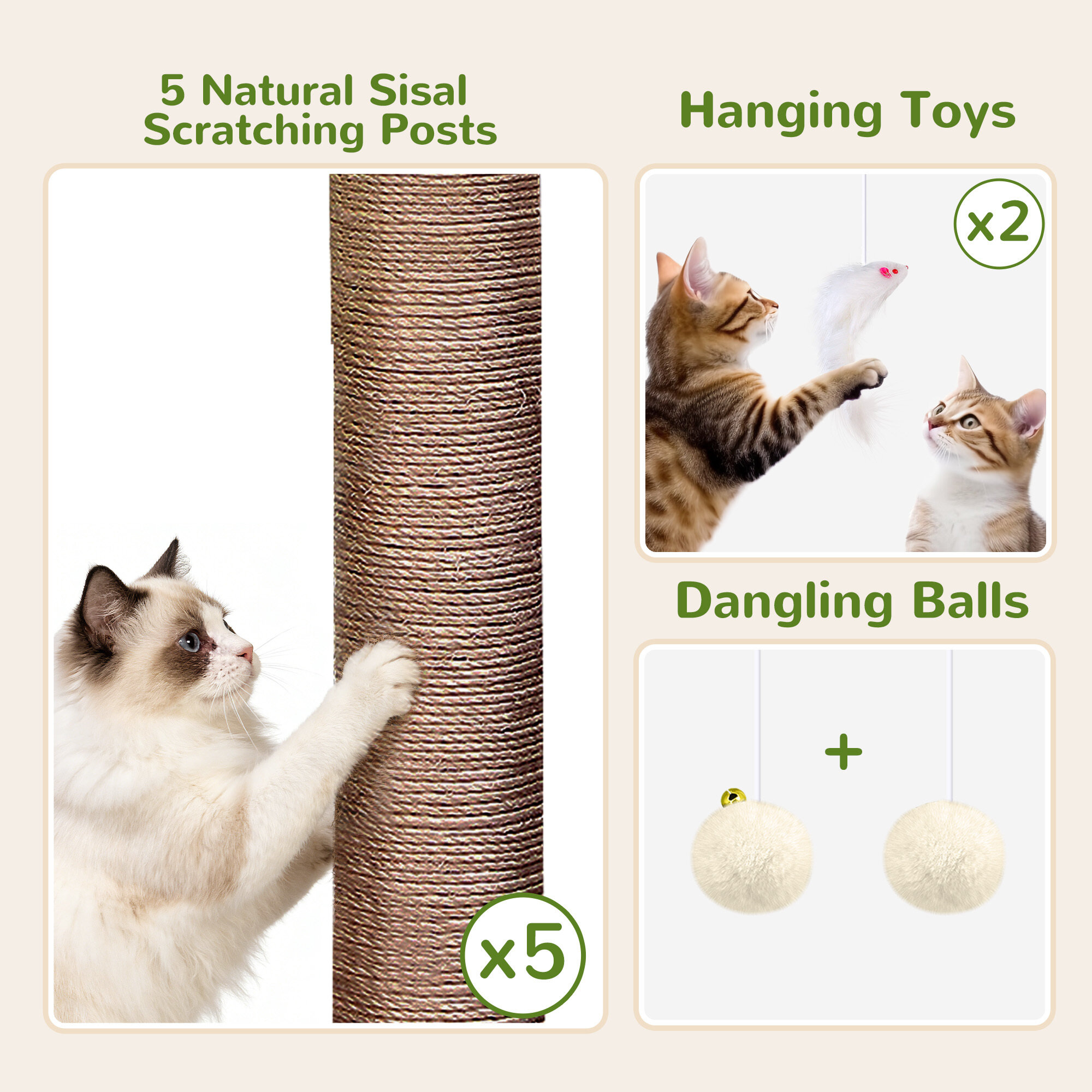 globlazer-f78c-arbre-chat-beige-198-cm-robuste image 7
