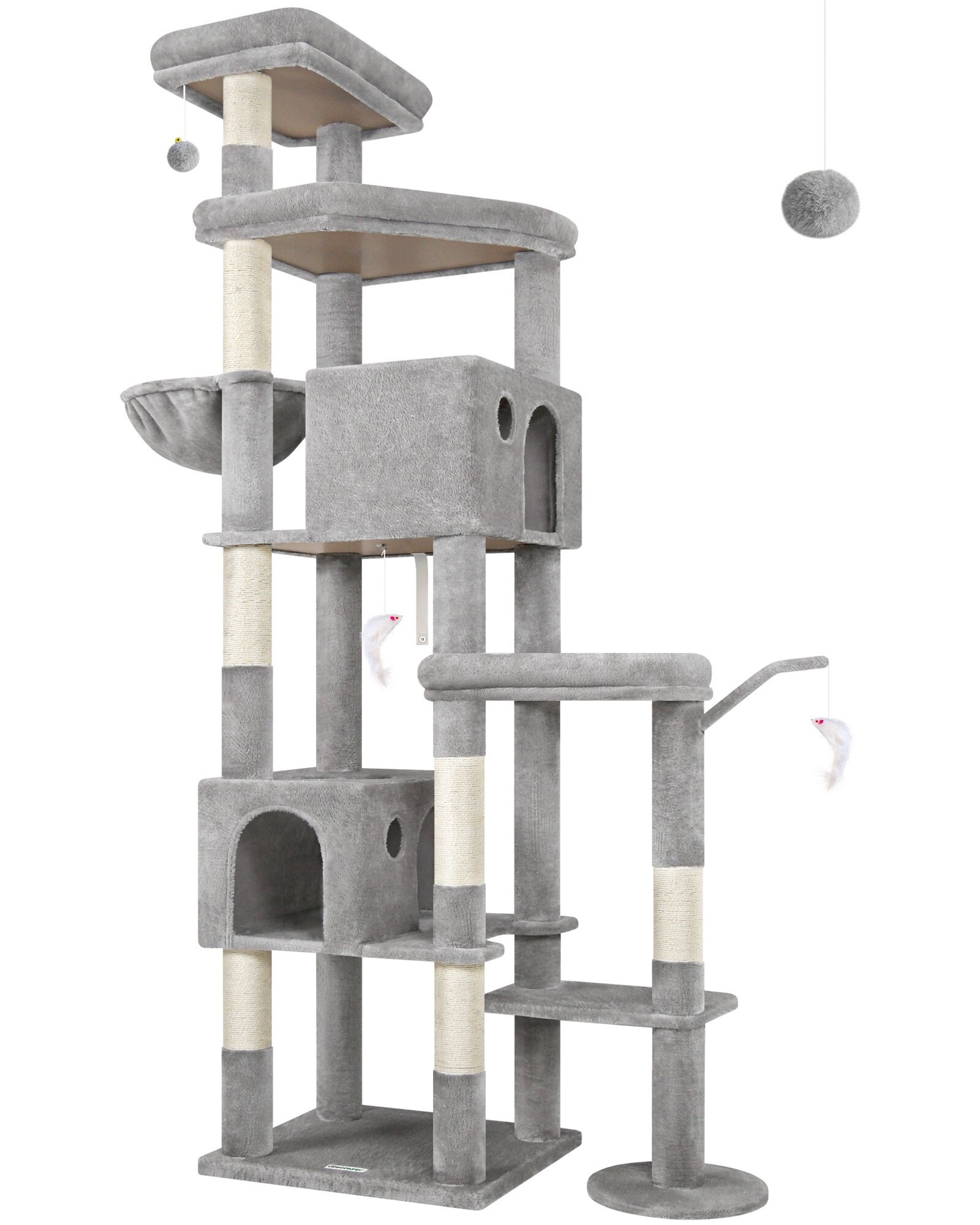 globlazer-s83-arbre-chat-gris-clair-211-cm-robuste image 2