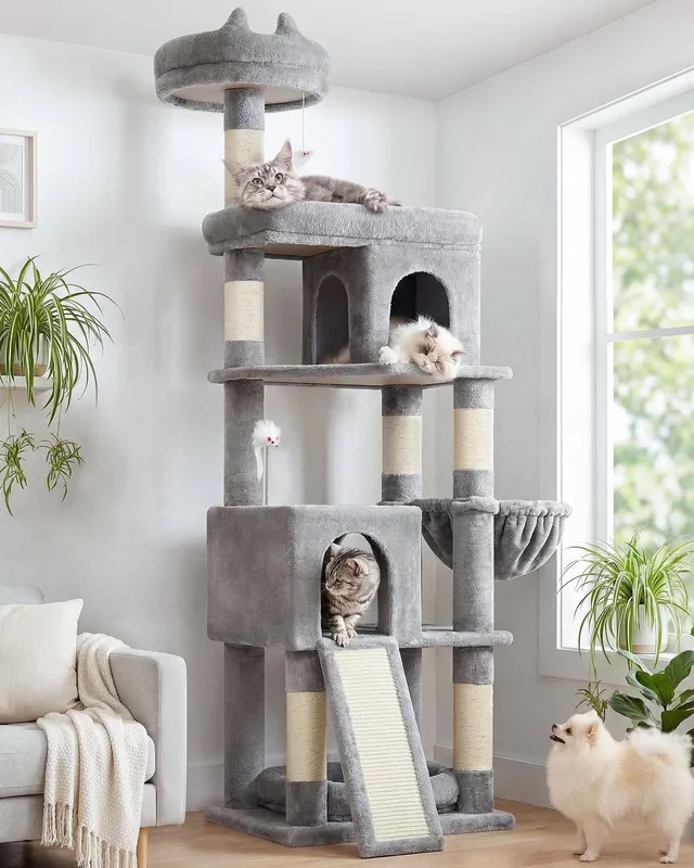 globlazer-s-series-s72-arbre-chat-gris-clair-72-pouces-robuste image 1