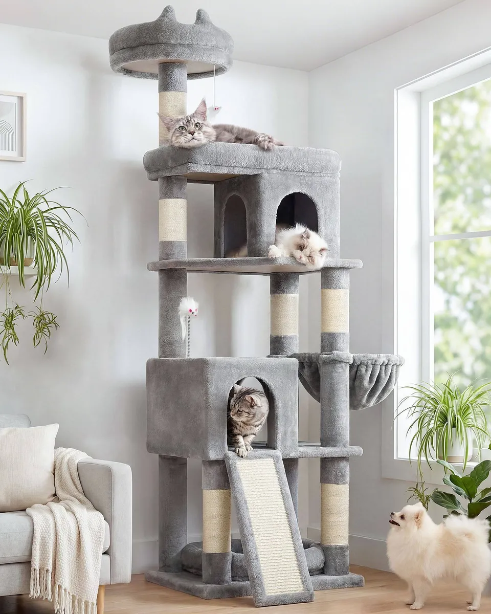 globlazer-s-series-s72-arbre-chat-gris-clair-72-pouces-robuste image 1