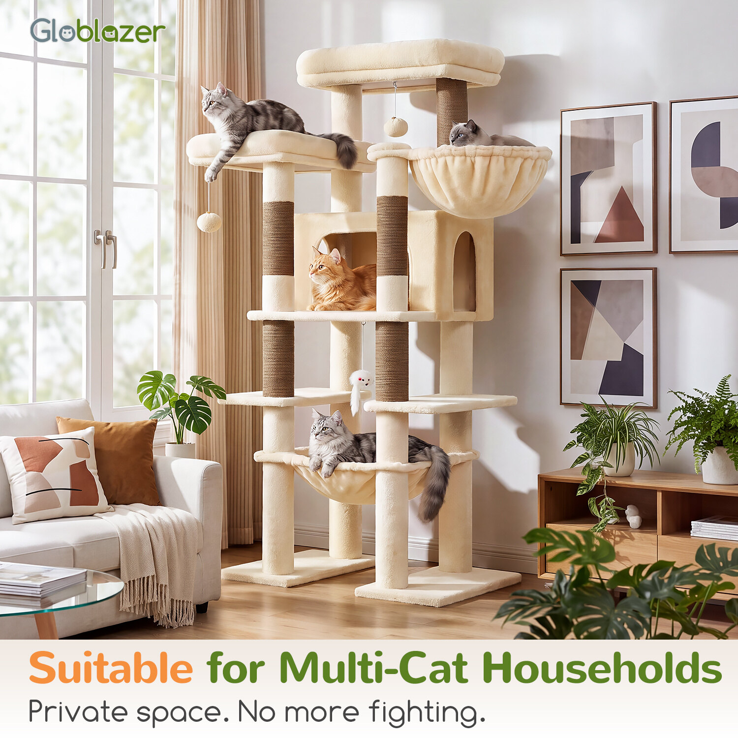 globlazer-f-series-f61b-arbre-chat-beige-155-cm-xl image 8